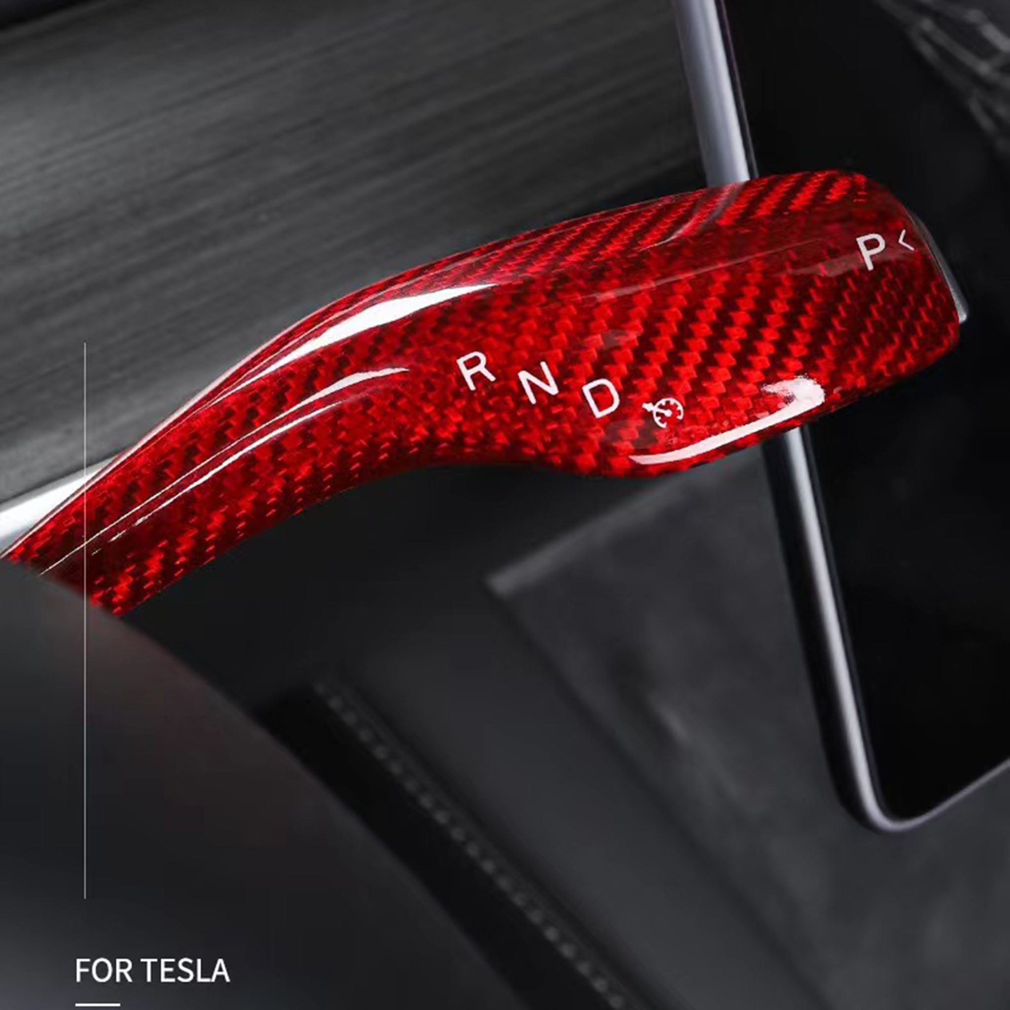 Premium Carbon Fiber Gear Stalk Covers for Tesla Model 3 & Model Y – Durable Scratch Protection & Custom Styling – Enhance Interior Luxury & Protection for Daily Driving & Road Trips