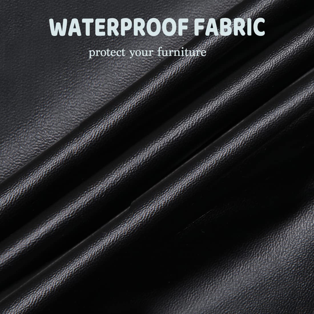 Waterproof Dining Chair Seat Covers - 4 Pack Removable Washable Upholstery Protectors, Water Resistant Decorative Slipcovers for Kitchen & Dining Room Chairs (Black) - Perfect for Family Gatherings & Daily Use