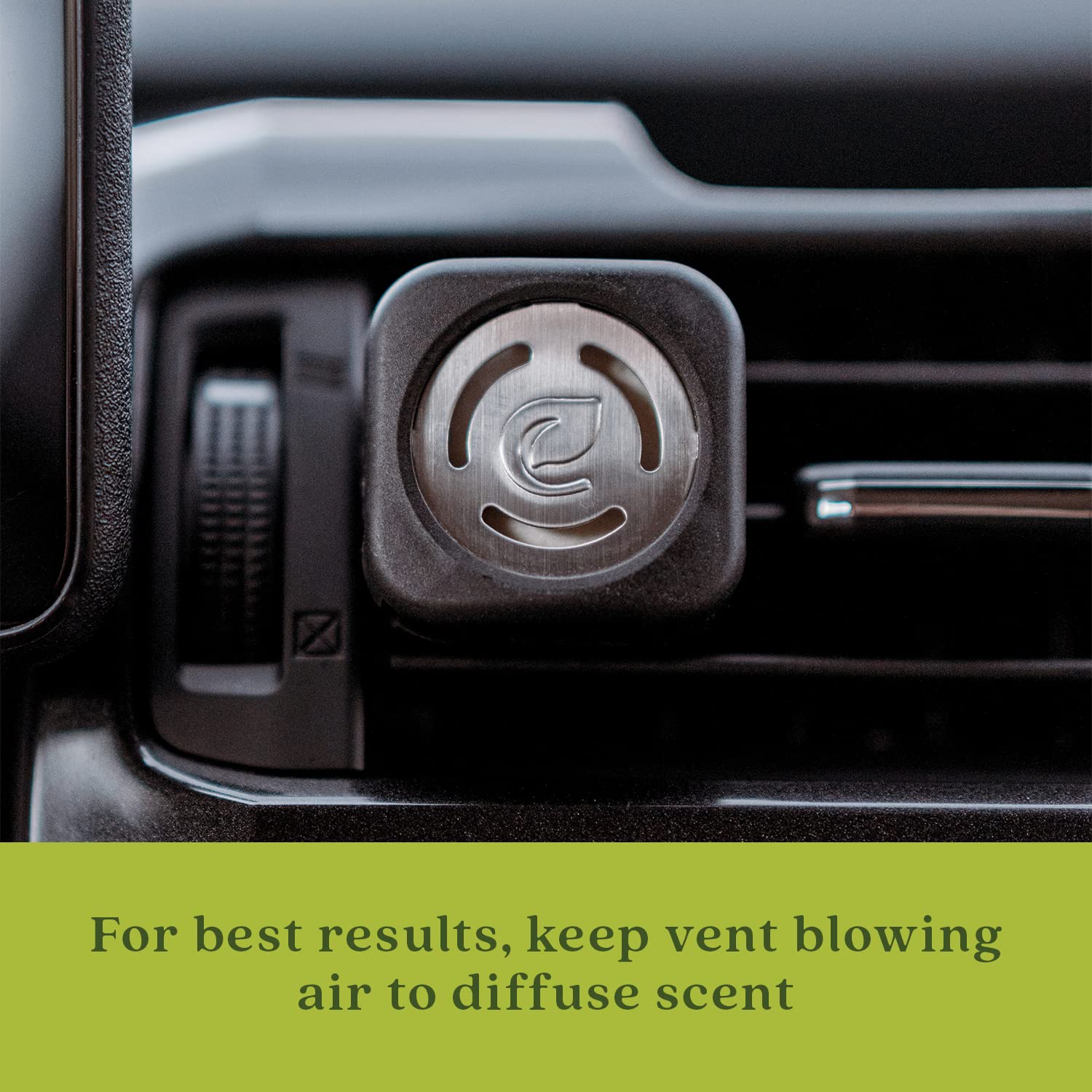Enviroscent Non-Toxic Car Air Freshener - Lemon Leaf & Thyme Scent with Essential Oils | Long-Lasting 30+ Days Fragrance | Includes 1 Refillable Vent Clip & 1 Scent Refill | Perfect for Cars, Trucks & SUVs | Eliminates Odors & Freshens Air Naturally