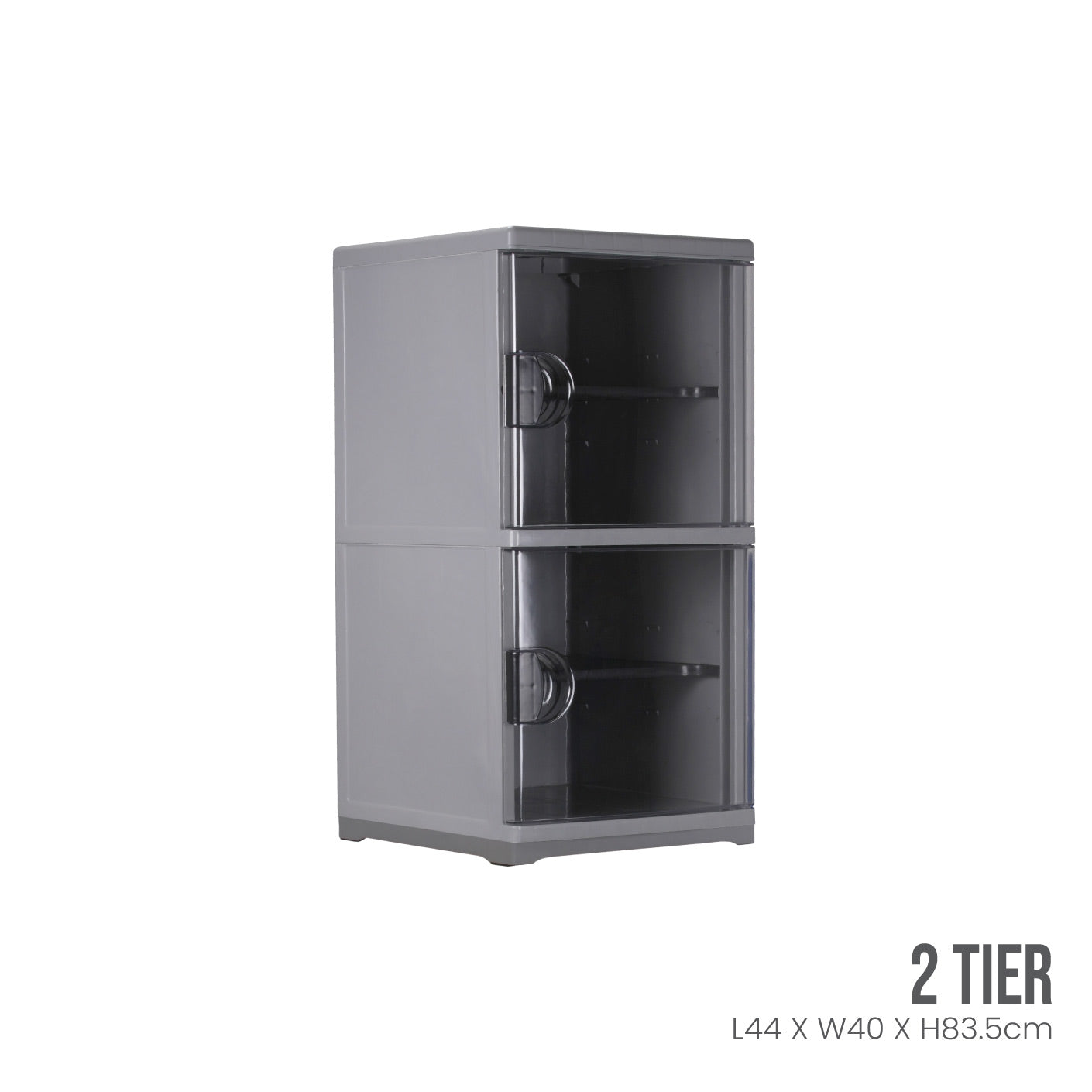 GREY FRAME TRANSLUCENT DRAWER (809-2GF-TPT)