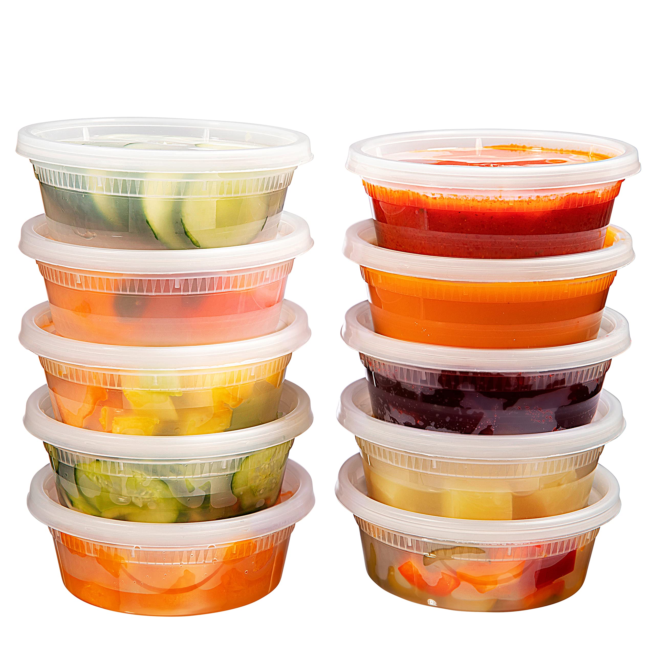 TigerChef 8 oz (240 Pack) Leak-Proof Food Storage Containers with Lids - BPA-Free, Microwave, Freezer & Dishwasher Safe - Perfect for Meal Prep, Leftovers & Bulk Food Storage
