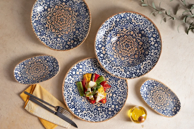 Bonna Alhambra 9-Inch Round Porcelain Dinner Plate Set - Elegant Fine China for Gourmet Dining, Restaurants & Special Occasions