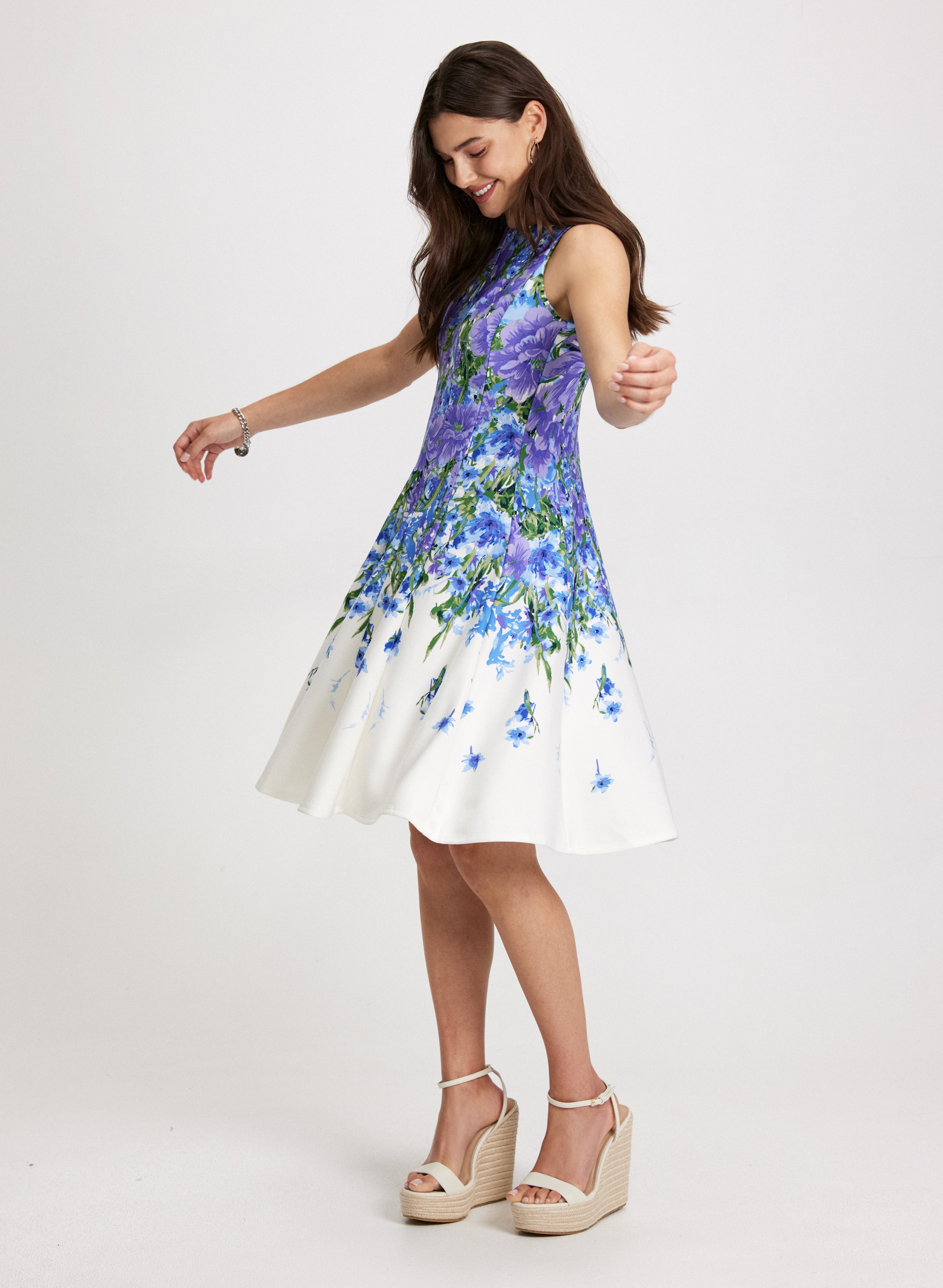 Floral Print Sleeveless Dress for Women - Summer Boho Maxi Dress with Pockets - Perfect for Beach Vacation, Garden Party & Casual Outings