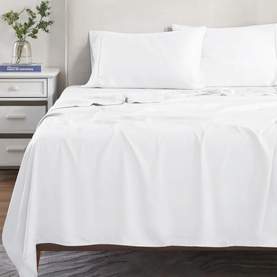 Premium 300 Thread Count Modal Bed Sheet Set from Beechwood - Deep Pocket Fitted Sheets for Queen/King Size Beds - Ultra Soft & Breathable Bedding for All-Season Comfort