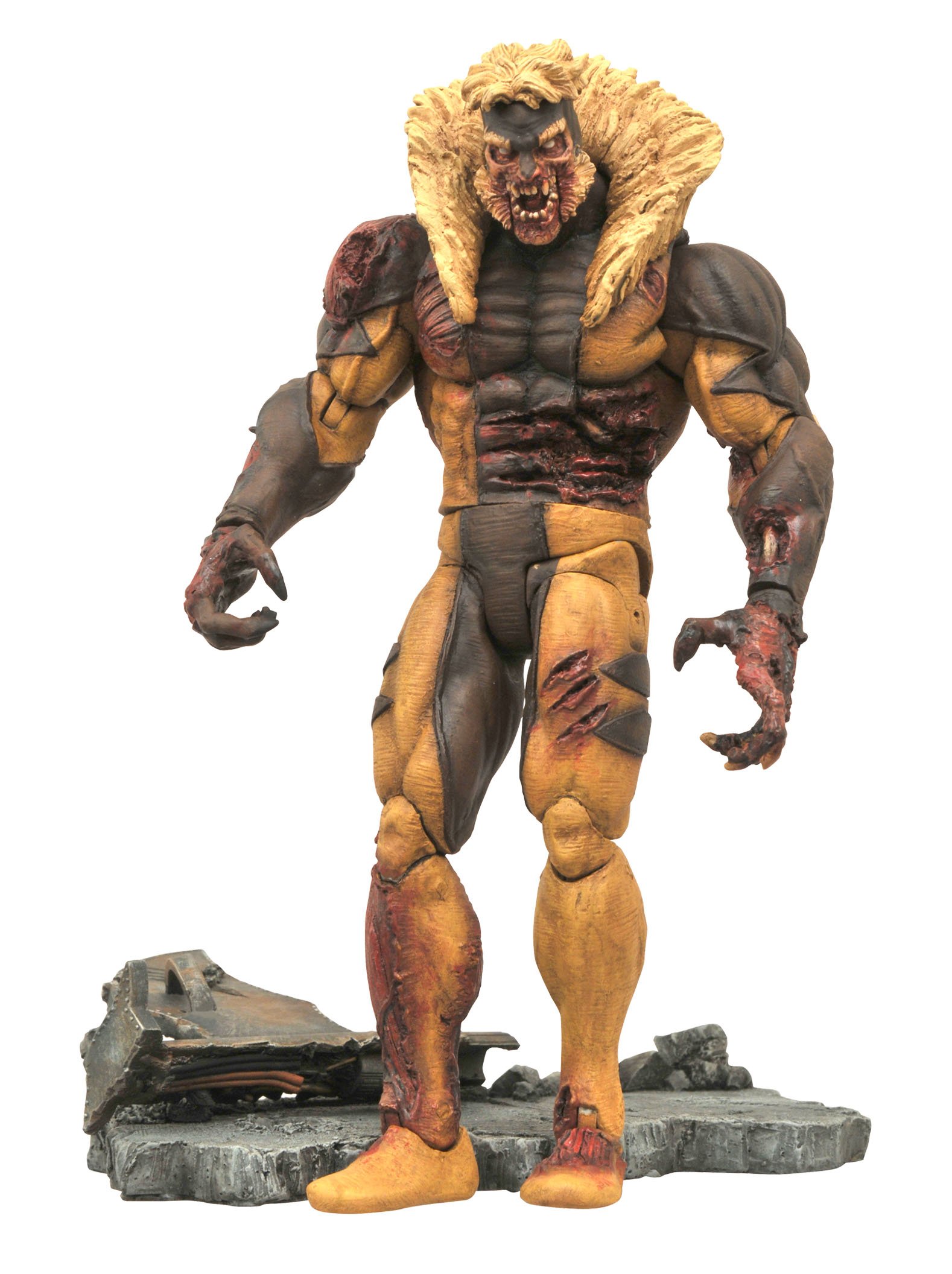 Marvel Select Zombie Sabretooth 7-Inch Action Figure - Diamond Select Toys - Highly Detailed Collectible for Marvel Fans | Perfect for Display, Gifts, and Comic Book Collections