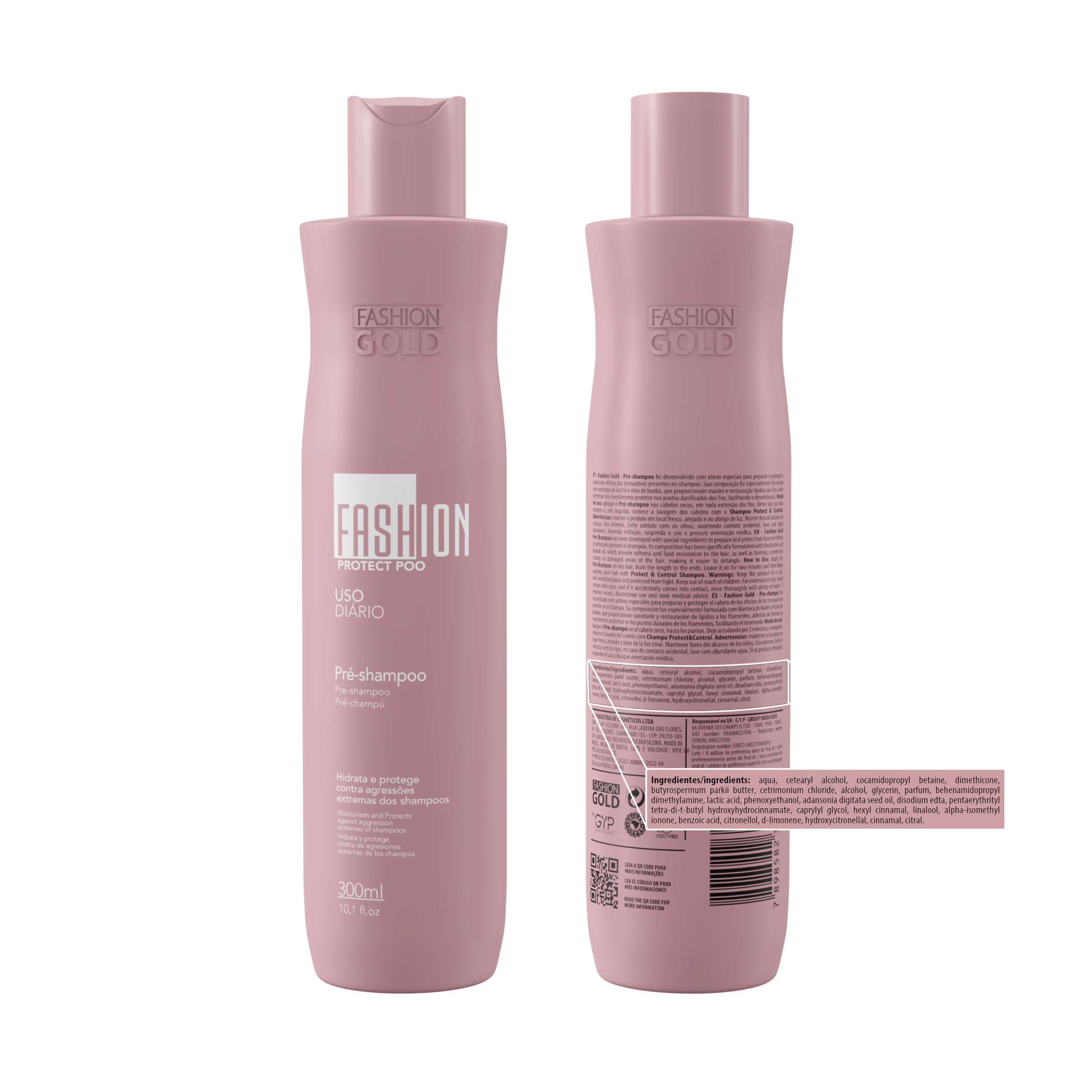 Fashion Gold Pre-Shampoo Treatment - 300ml | Hair Protection & Repair for Damaged Hair | Pre-Wash Care for Shine & Strength | Perfect for Daily Use & Salon Treatments