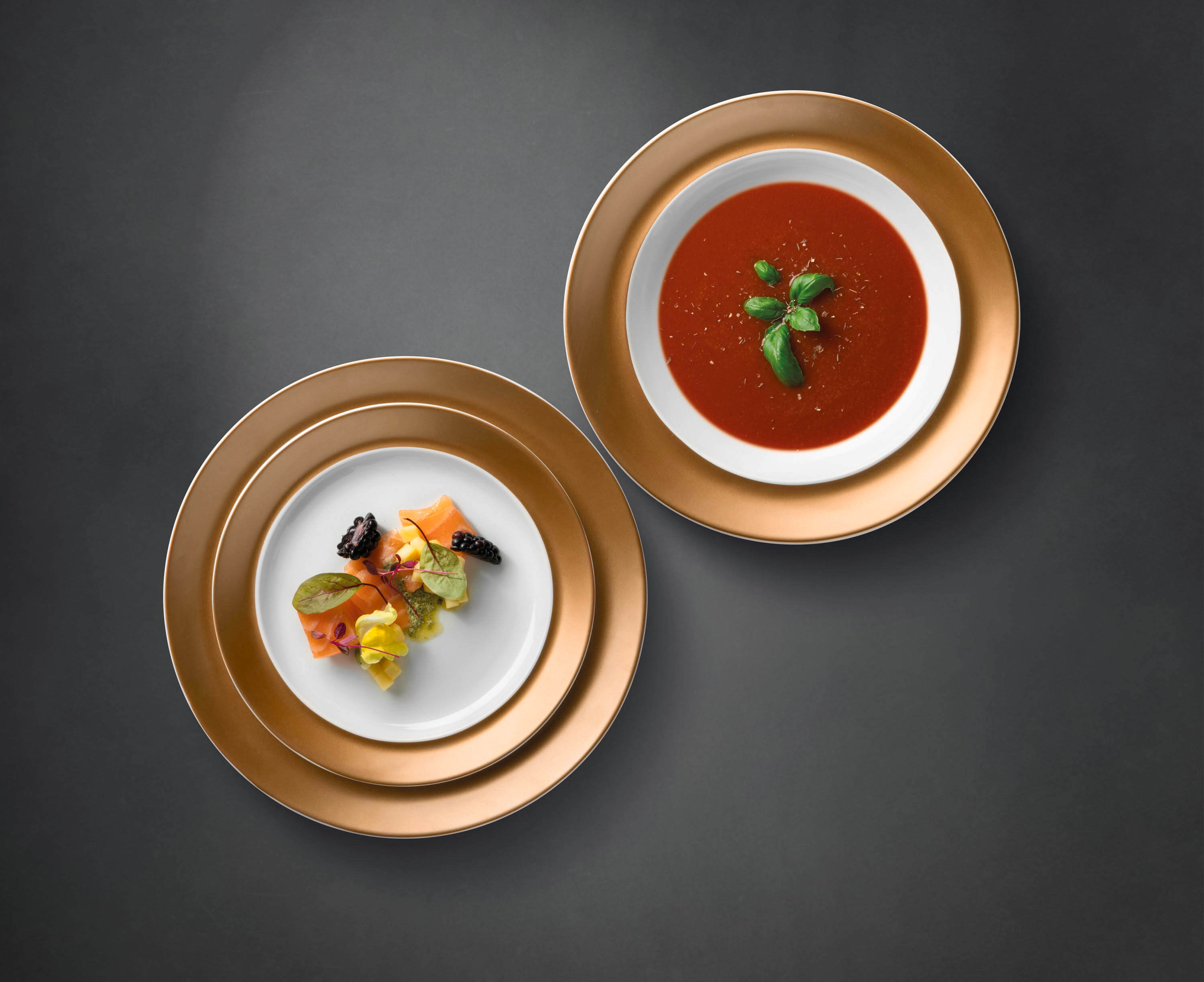 BergHOFF Gem 32-Piece Dinnerware Set for 4 - Elegant White & Gold Porcelain Plates, Bowls, Cups & Saucers - Perfect for Formal Dining, Dinner Parties & Holiday Entertaining