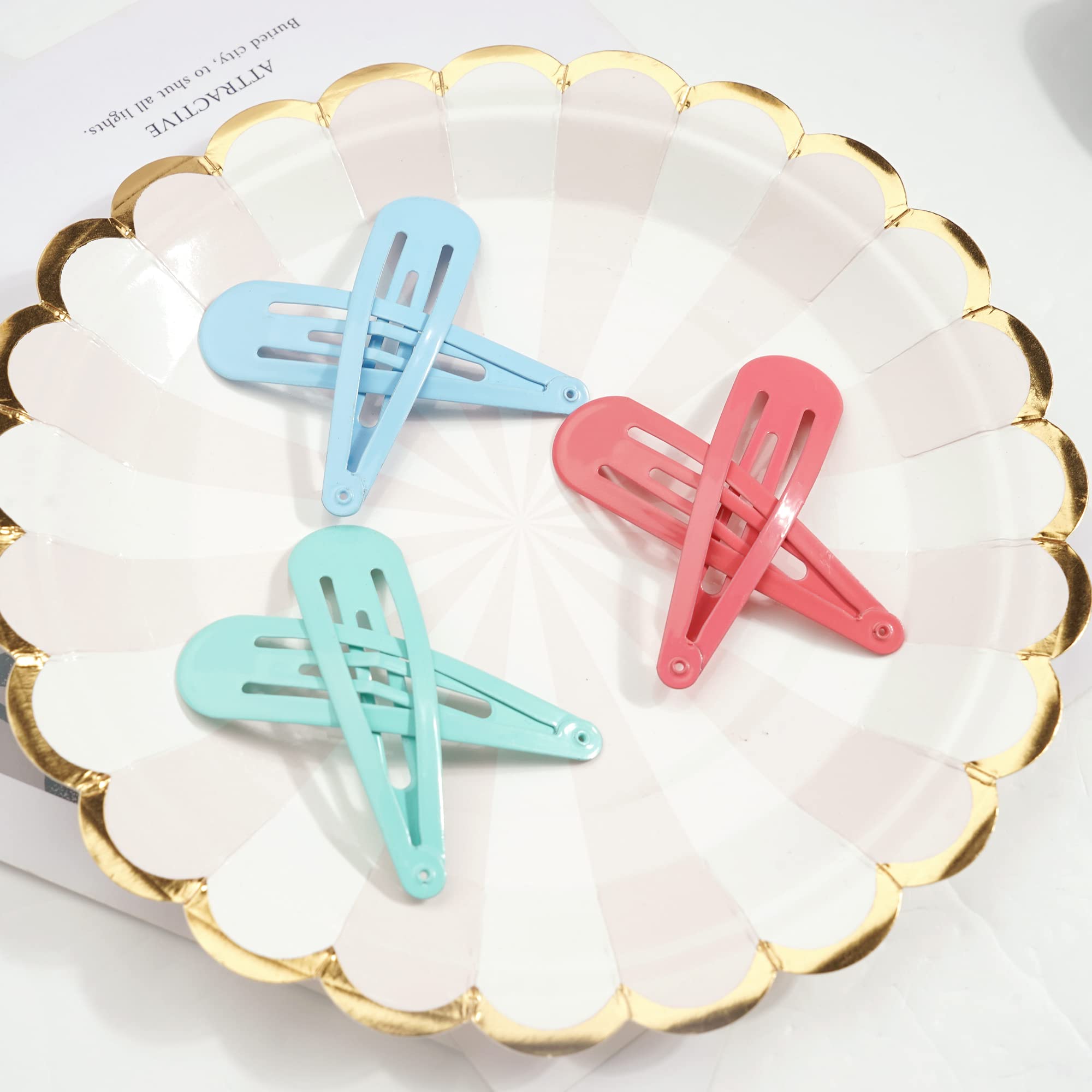 40 Pcs 2.75 Inch Metal Snap Hair Clips for Women Girls Kids Teens - Cute Candy Color Hair Barrettes & Pins - Perfect for Birthday Parties, School, Daily Styling & Gifts