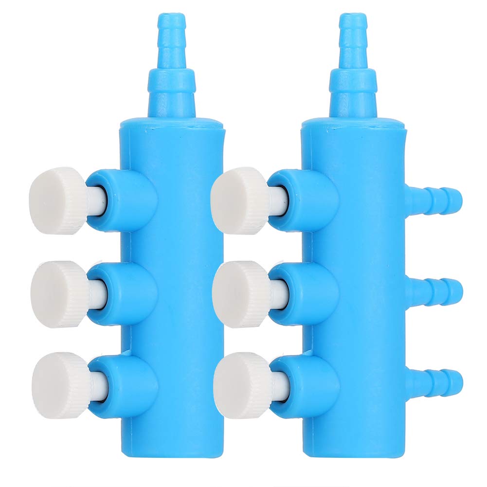 2PCS Aquarium Air Splitter Control Valve - Adjustable Airline Tube Connector for Fish Tank Air Pump Accessories | Perfect for Multiple Tank Setups & Bubble Walls