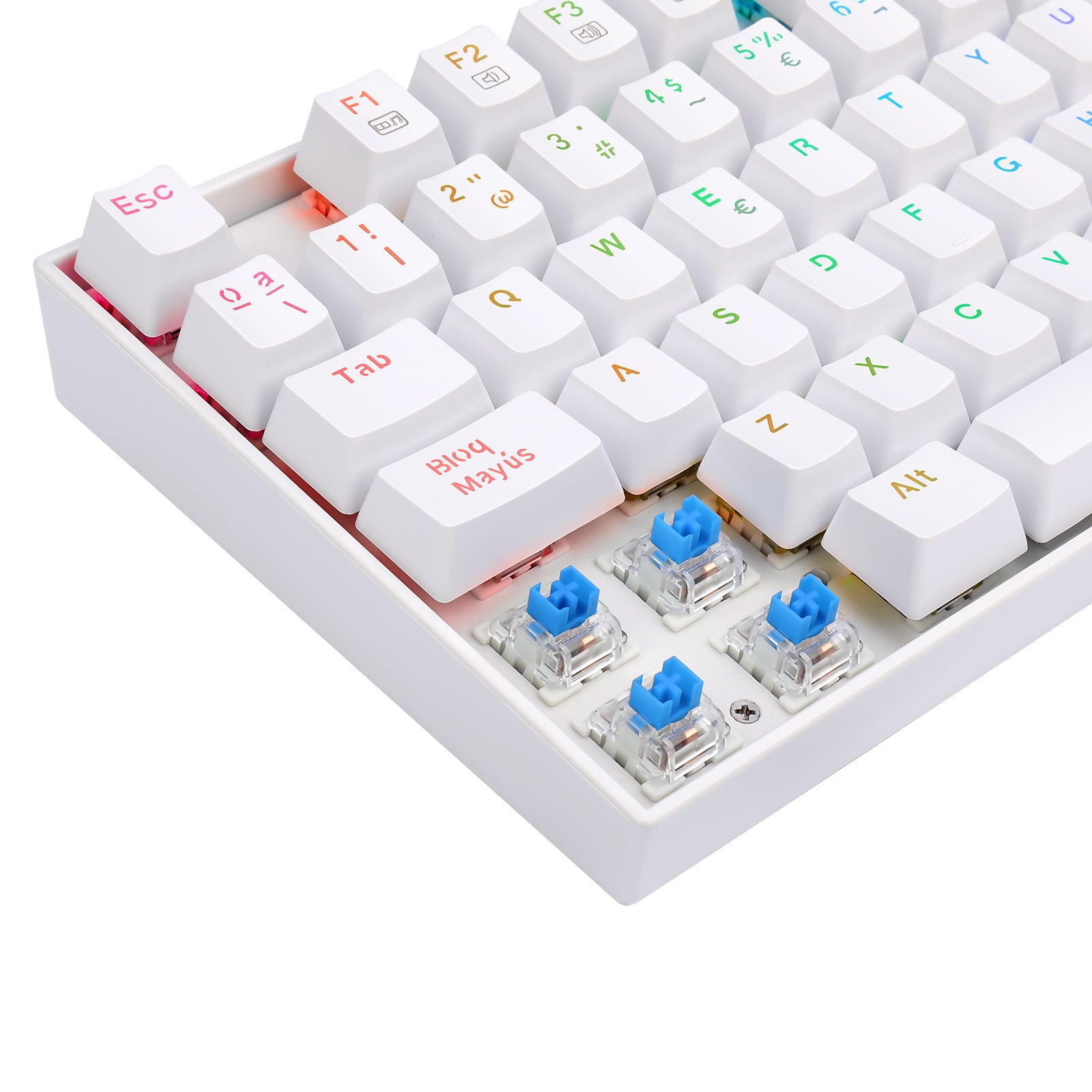 Redragon Kumara K552W RGB Mechanical Gaming Keyboard with Red Switches - White Backlit Wired Keyboard for PC Gamers | Perfect for FPS, MOBA & Typing
