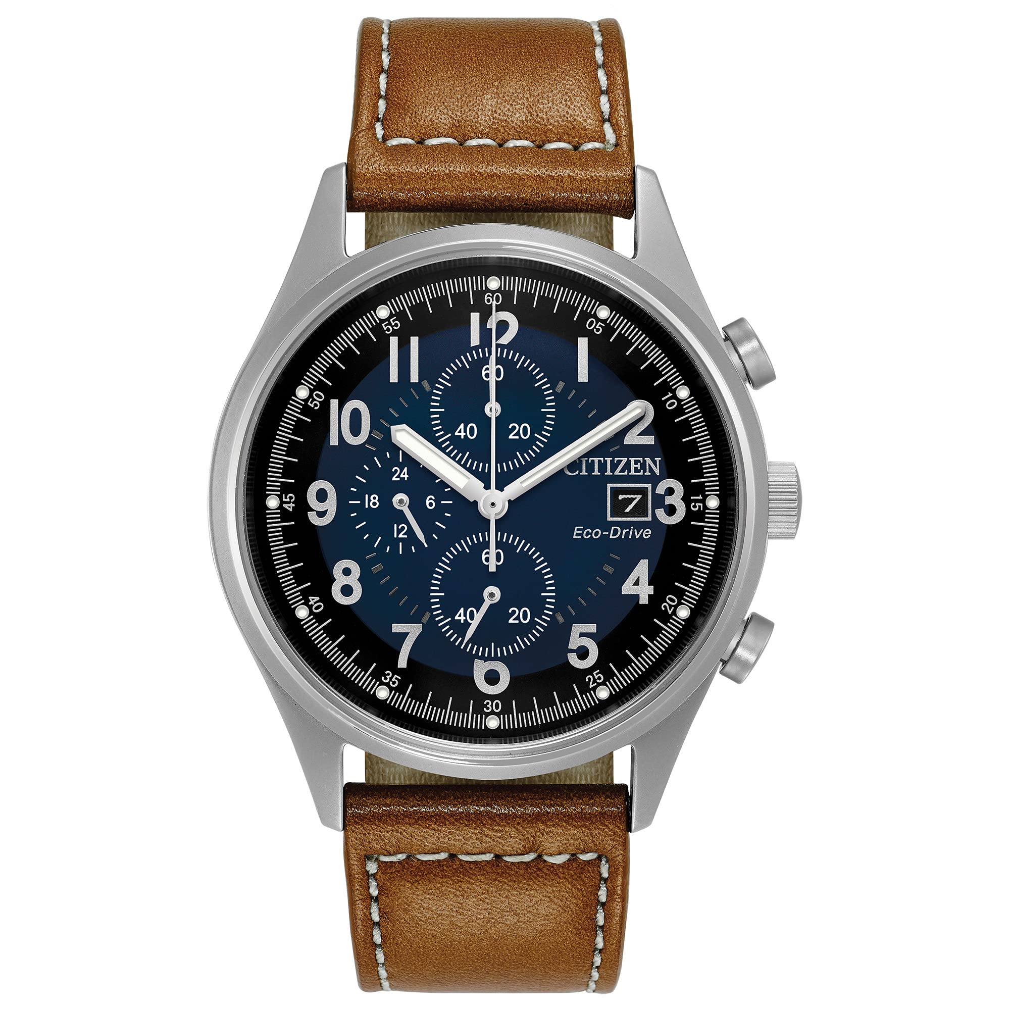 Citizen Men's Eco-Drive Stainless Steel Watch CA0621-05L with Date Window - Perfect for Business, Casual Wear & Outdoor Activities