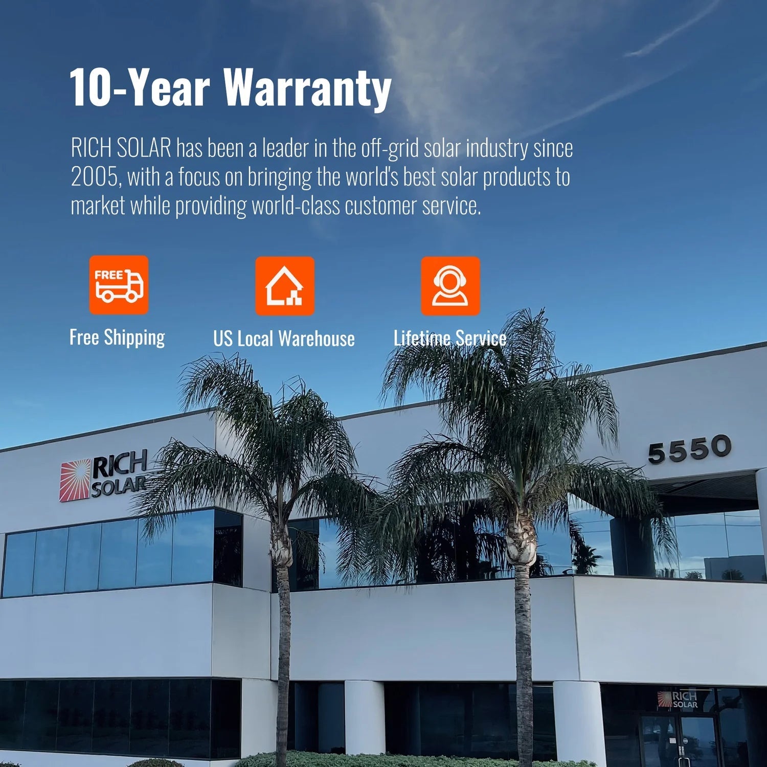 Rich Solar 12V 100Ah LiFePO4 Lithium Iron Phosphate Deep Cycle Battery with Built-in Heating & Bluetooth - Perfect for Solar Power Systems, RVs, Marine & Off-Grid Applications
