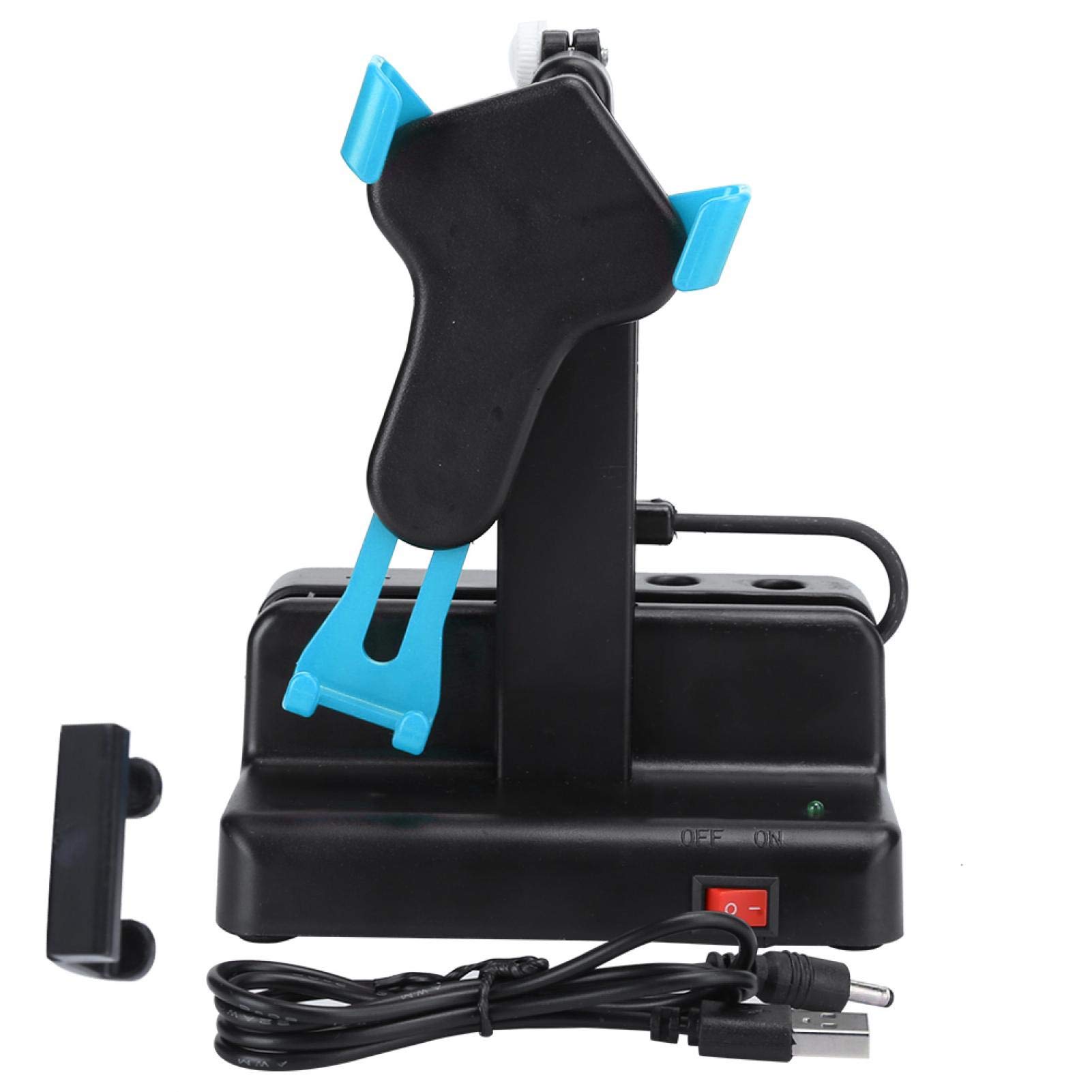 Automatic Smartphone Shaker Stand - Adjustable & Stable Sky Blue Phone Holder for Home, Car, Office - Perfect for Hands-Free Viewing, Cooking, Working & Relaxing