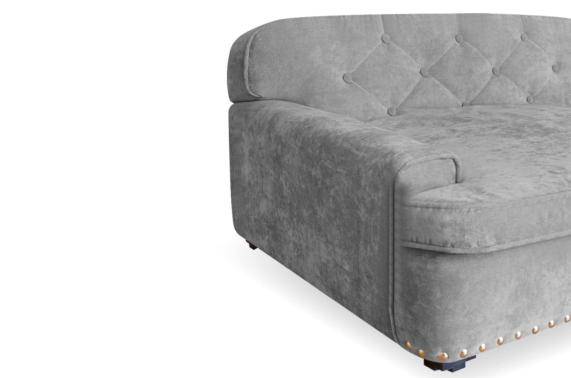 Makora Krosno Glass Makora Dog Bed Chair Suki Light Grey, Medium - Cozy Pet Furniture for Small Dogs, Perfect for Living Room, Bedroom & Office Use
