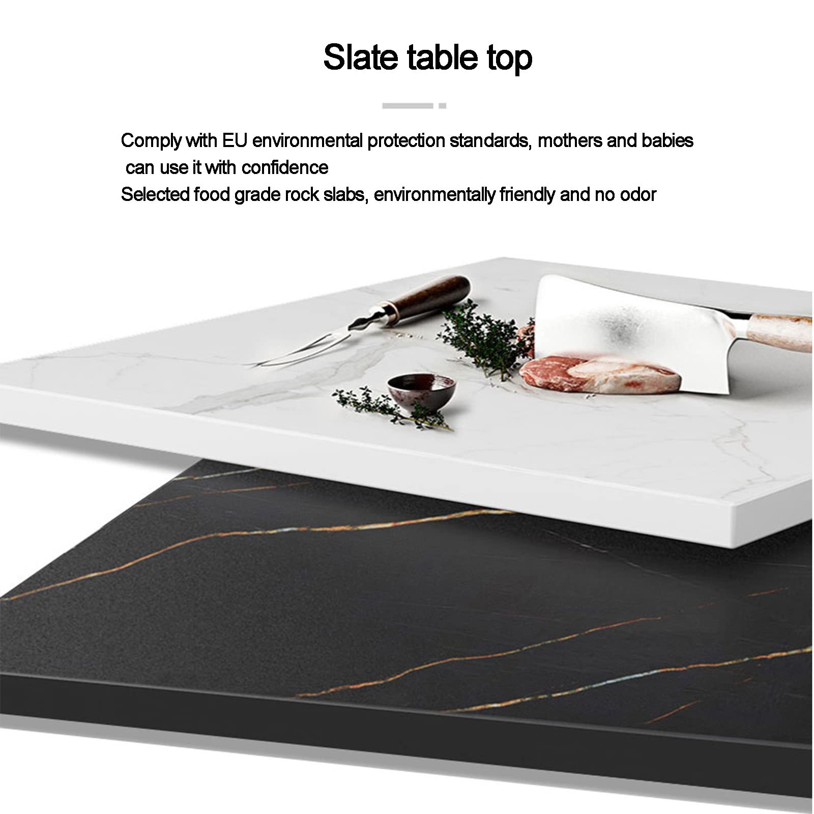 Modern Faux Marble Top End Table & Side Table Set - Stylish Coffee Table for Living Room, Bedroom & Dining Room - Perfect Sofa Center Table for Small Spaces & Home Decor
