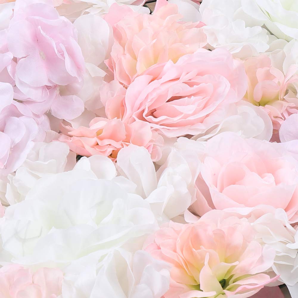 12pcs Artificial Silk Rose Flower Wall Panels - 24