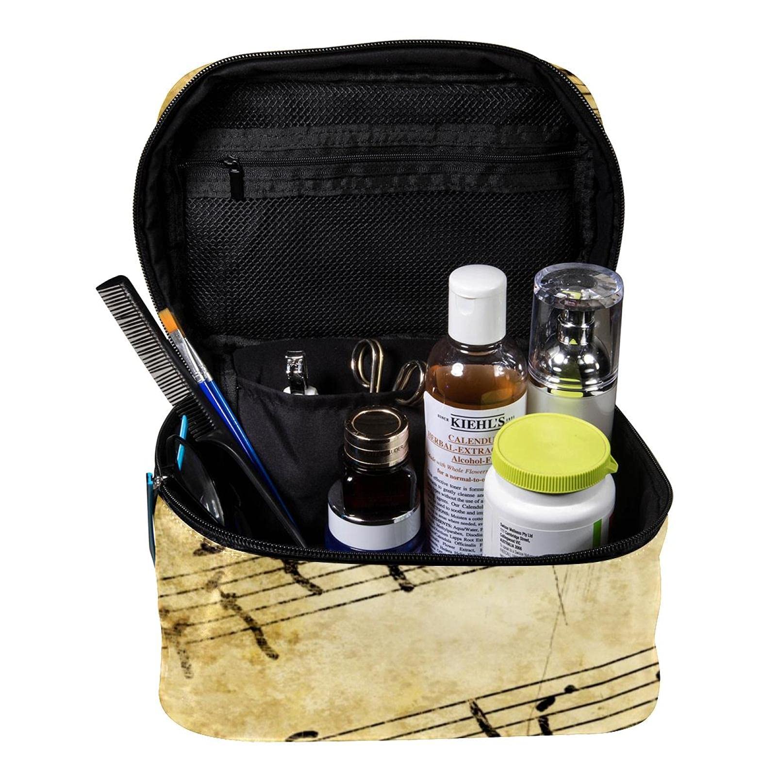 Vintage Music Cosmetic Bag - Large Travel Makeup Organizer for Women | Perfect for Toiletries & Travel Essentials