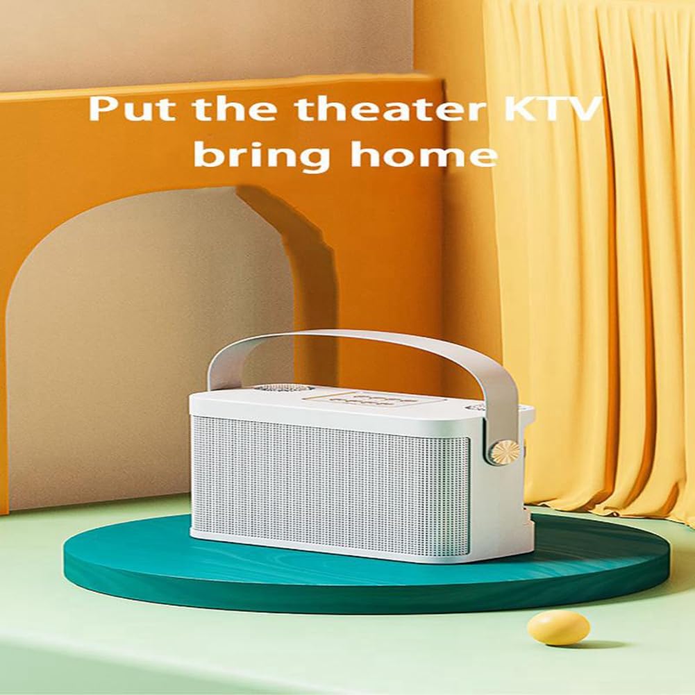 Portable Bluetooth Speaker System with 2 Microphones - Wireless Home Theater & KTV Sound System for Parties, Karaoke, TV Entertainment