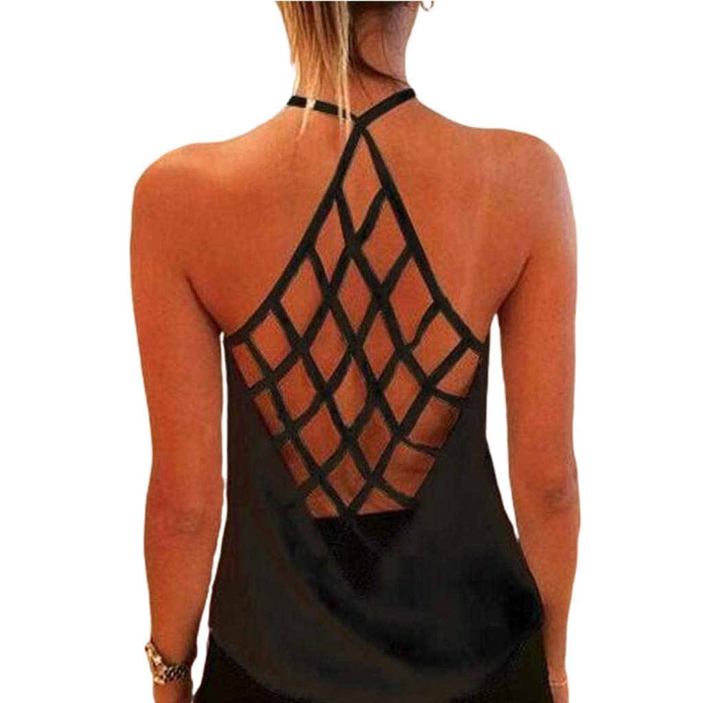 Women's Summer Floral Print Backless Tank Tops - Sleeveless Casual Loose Blouse Tee Shirts | Perfect for Beach Outings, Vacation Wear & Everyday Comfort