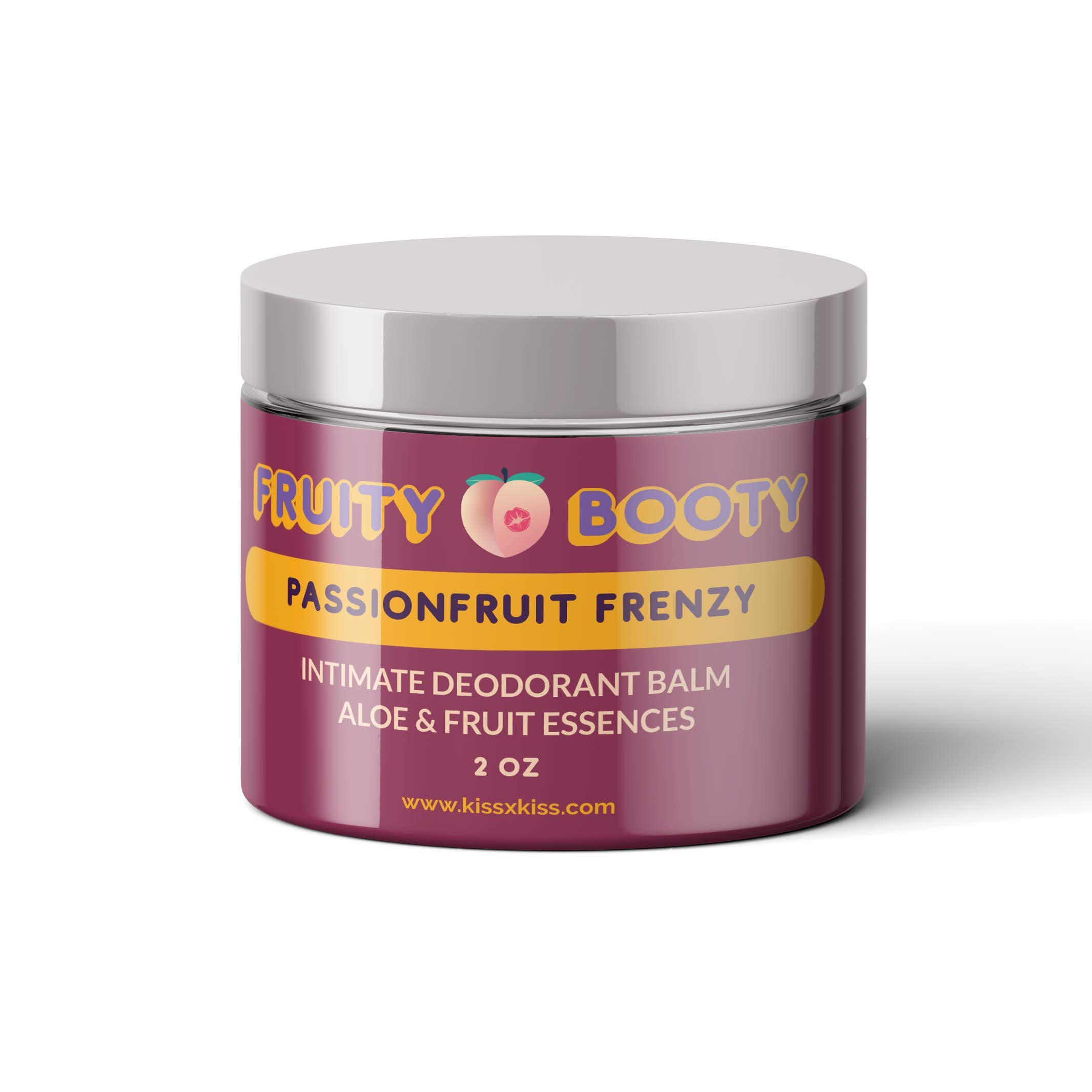 Fruity Booty Intimate Odor Neutralizing Balm - Natural Aloe & Passion Fruit Formula for Freshness - Odor Protection for Butt, Bikini Area & Private Parts - Perfect for Gym, Travel & Daily Comfort