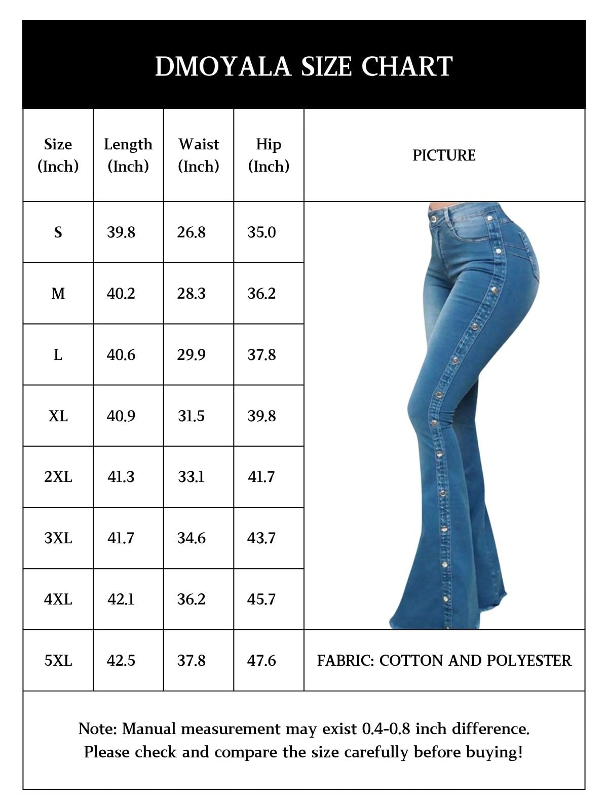 Women's High Waisted Flare Jeans - Stretch Bell Bottom Pants with Pockets for Casual Outfits