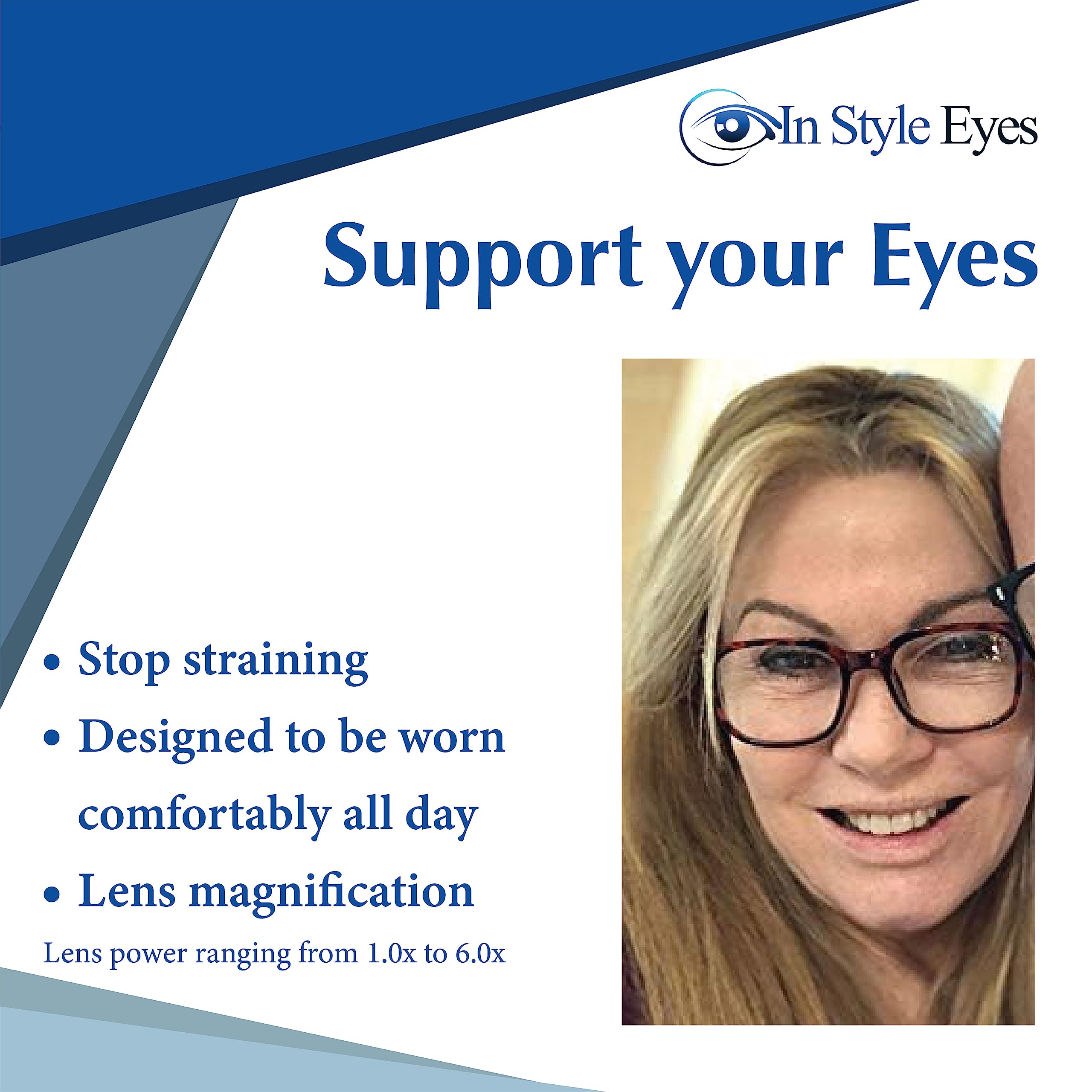 Ageless Large Reading Glasses - Lightweight Square Frame with Full-Rim Design - Oversized Lenses for Clear Vision - Perfect for Reading, Computer Work & Daily Use