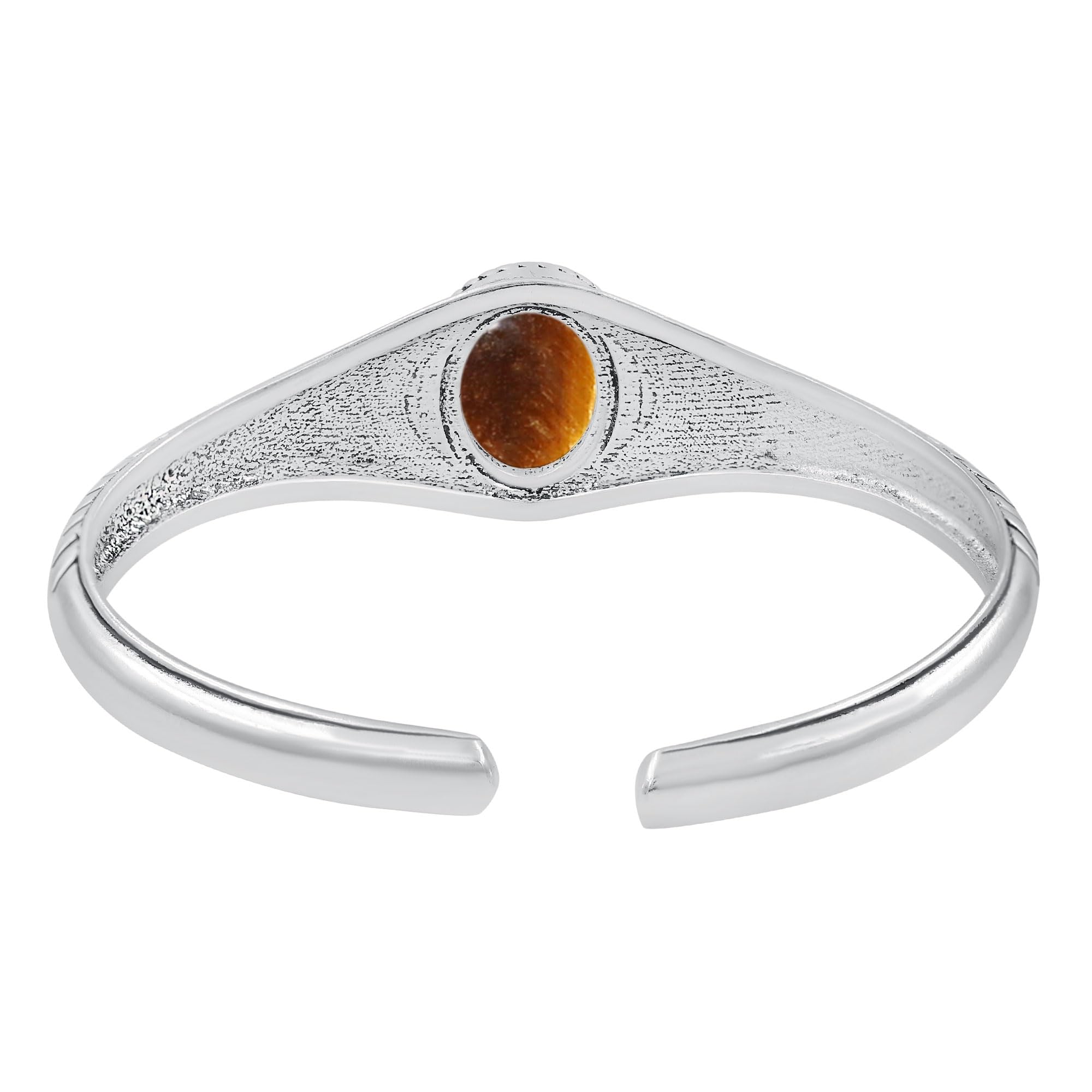 Trendy Sterling Silver Plated Cuff Bracelets for Women & Men - Lightweight Open Bangle Bracelet - Perfect Gift for Her/Him - Ideal for Casual Wear, Parties & Special Occasions