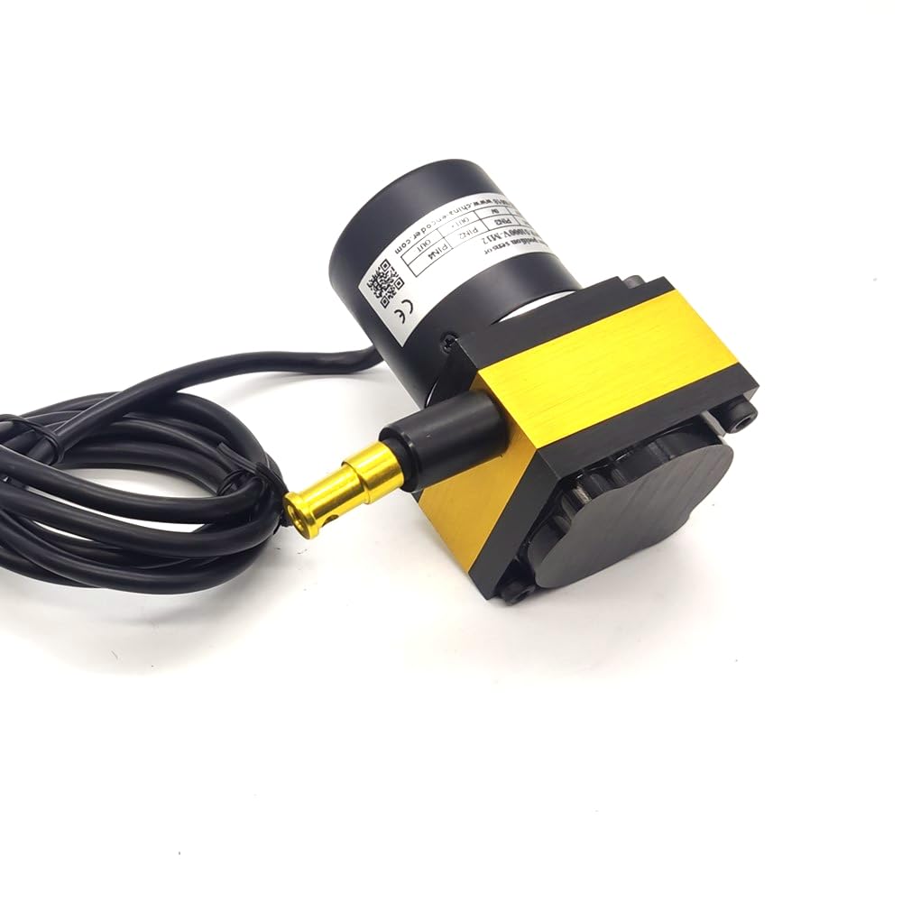 1500mm Analog Draw Wire Encoder - Linear Displacement Sensor for Length Measurement | 24Vdc Supply with 4-20mA Output | Ideal for Industrial Automation, CNC Machines & Robotics Positioning