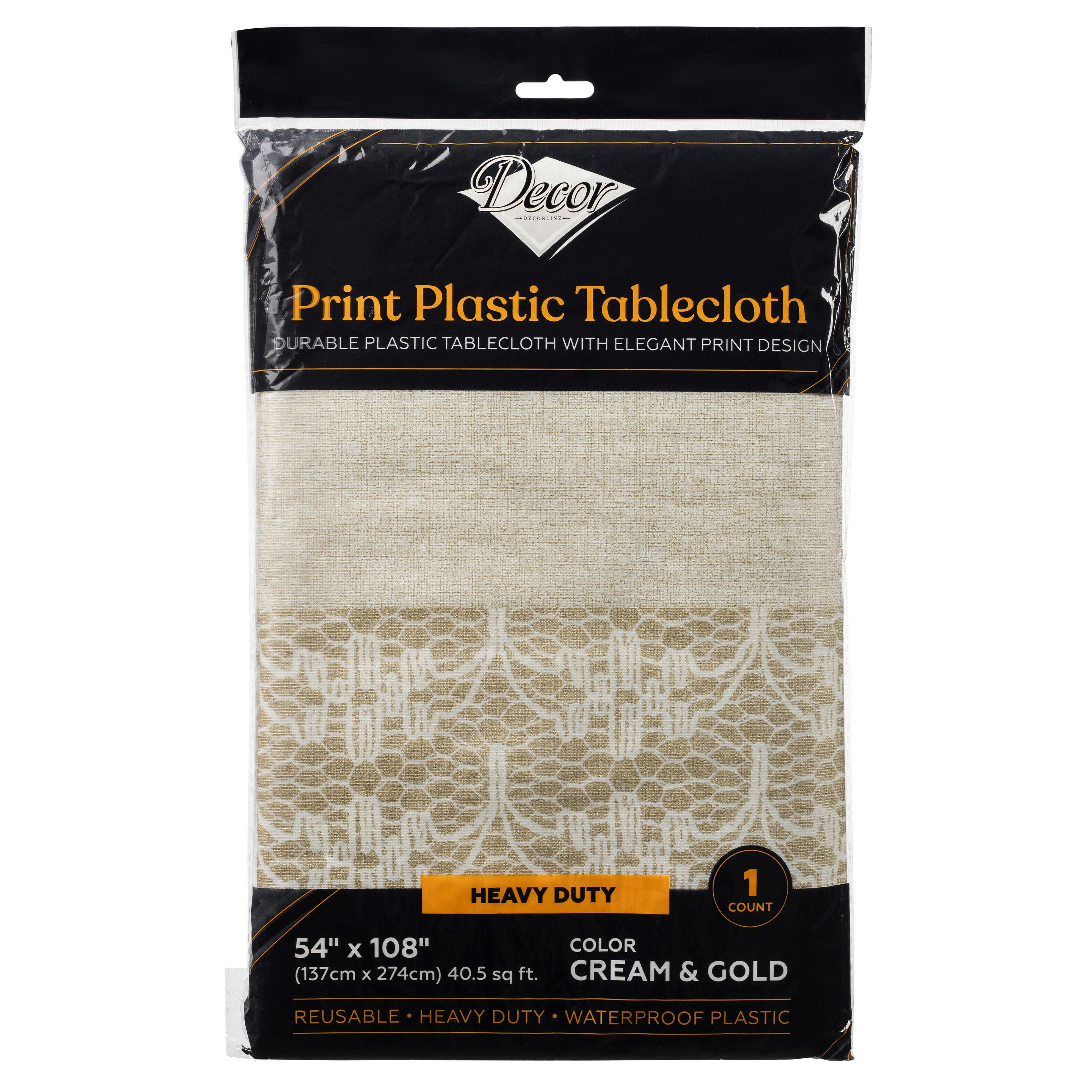 Premium Plastic Tablecloth 54
