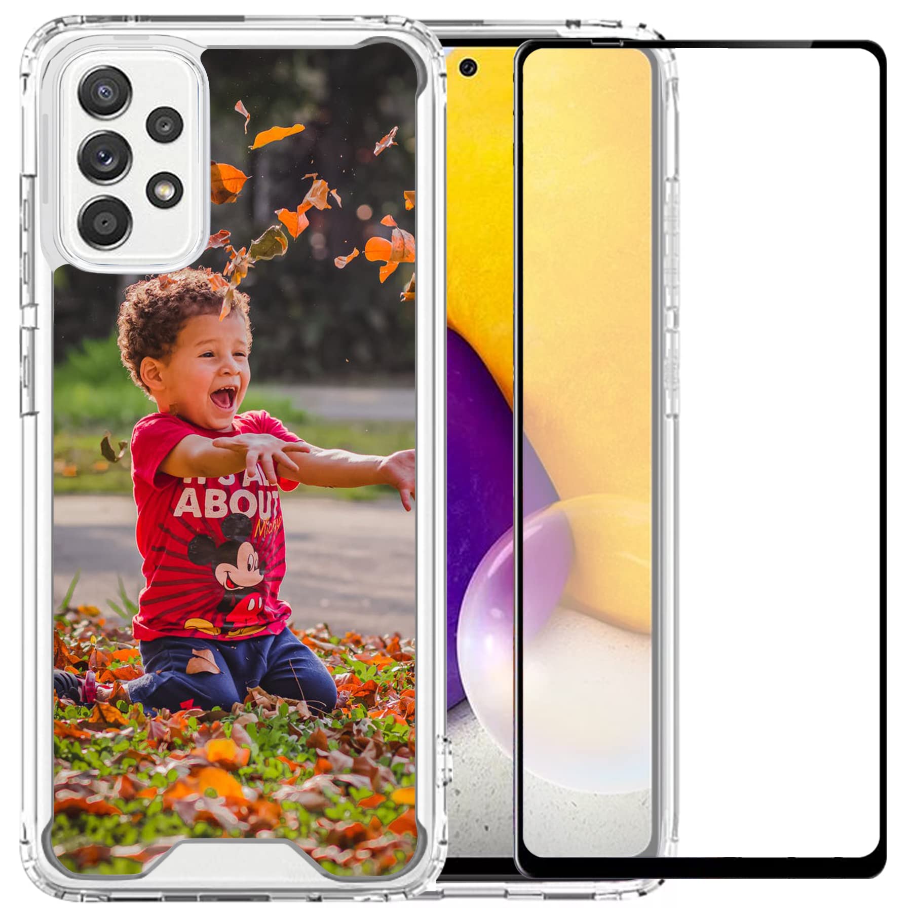 Custom Photo Phone Case for Samsung Galaxy A72 5G 6.7 Inch - Personalized Clear Protective Cover with 1 Picture Layout - Perfect for Gifts, Travel & Everyday Use