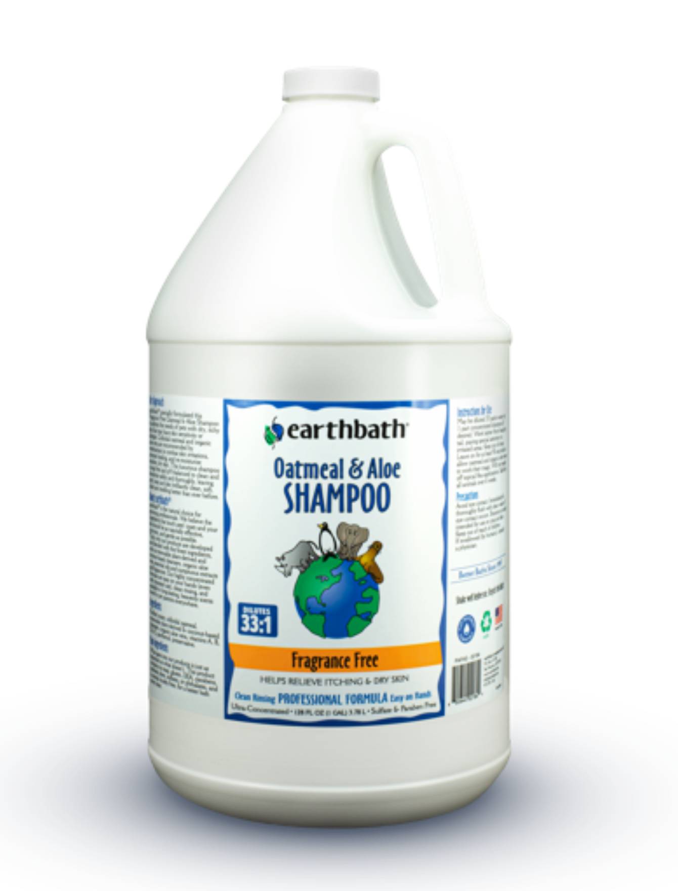 Earthbath Oatmeal & Aloe Scent Free Pet Shampoo for Dogs & Cats - 16oz & 1 Gallon Sizes - Soothes Itchy, Dry Skin - Perfect for Bath Time & Grooming Sessions