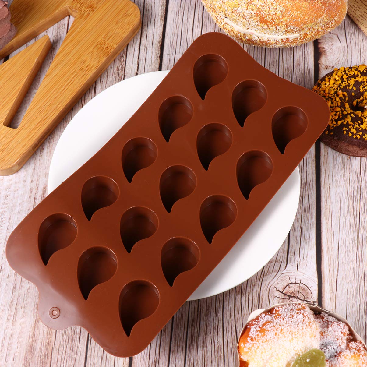 Cabilock 2-Piece Silicone Clay & Candy Mold Set - Chocolate, Gummy, Soap, Crayon Molds - Reusable Baking Ice Cube Tray for DIY Candies, Jelly, Polymer Clay - Perfect for Festivals, Home Baking & Kids Crafts
