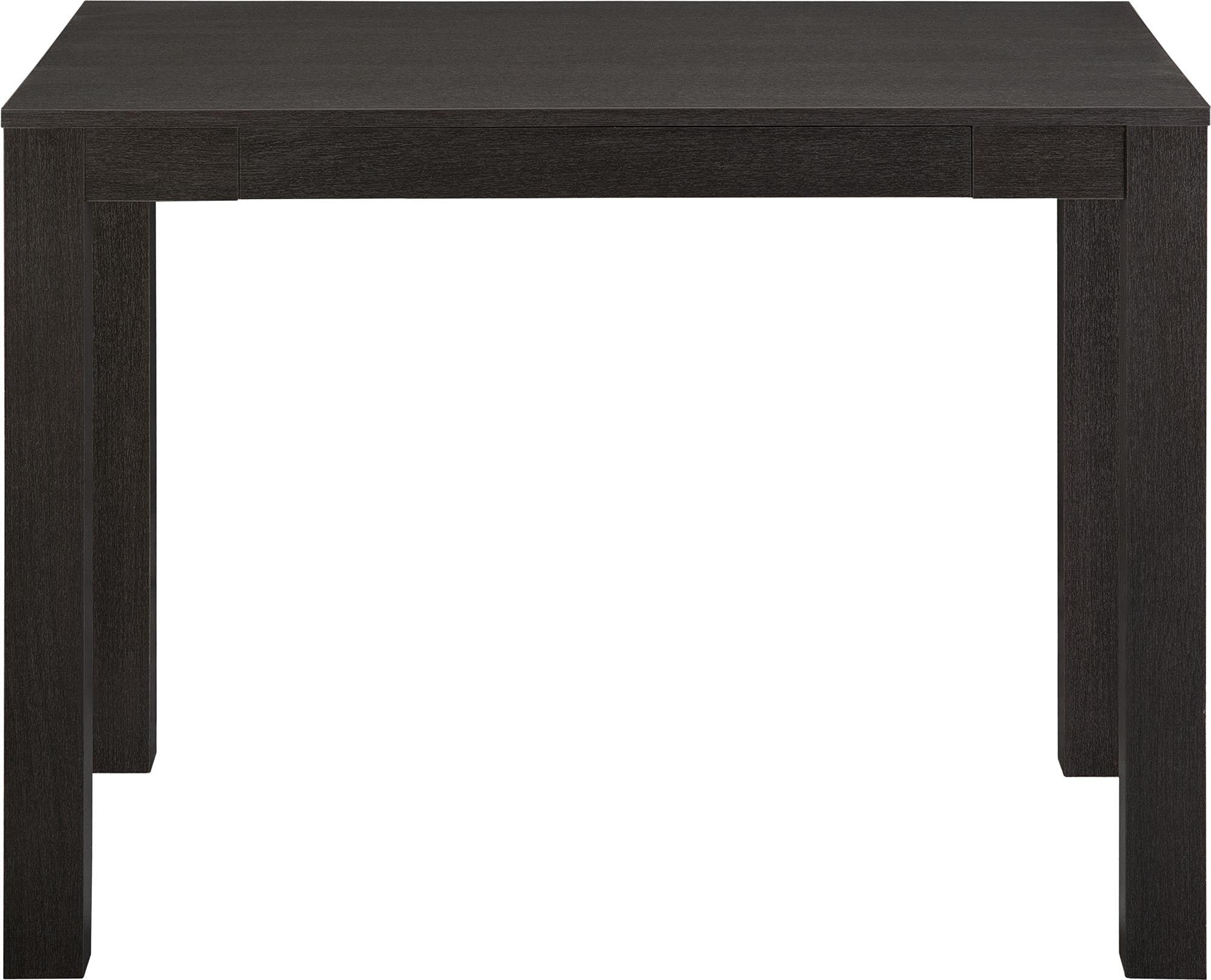 Ameriwood Home Parsons Desk with Drawer - Modern Black Oak Finish Writing Desk for Home Office, Study & Workspace | Sturdy Wooden Computer Desk with Storage Shelf