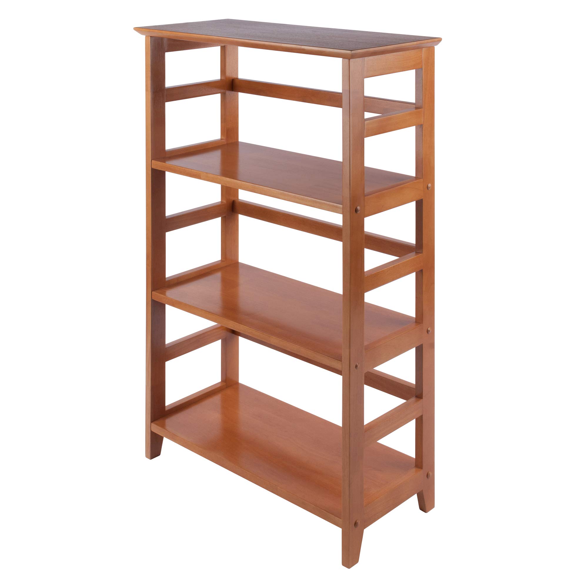 Winsome Wood Studio Shelving in Honey Finish - Stylish Storage for Home Office, Living Room & Bedroom Organization