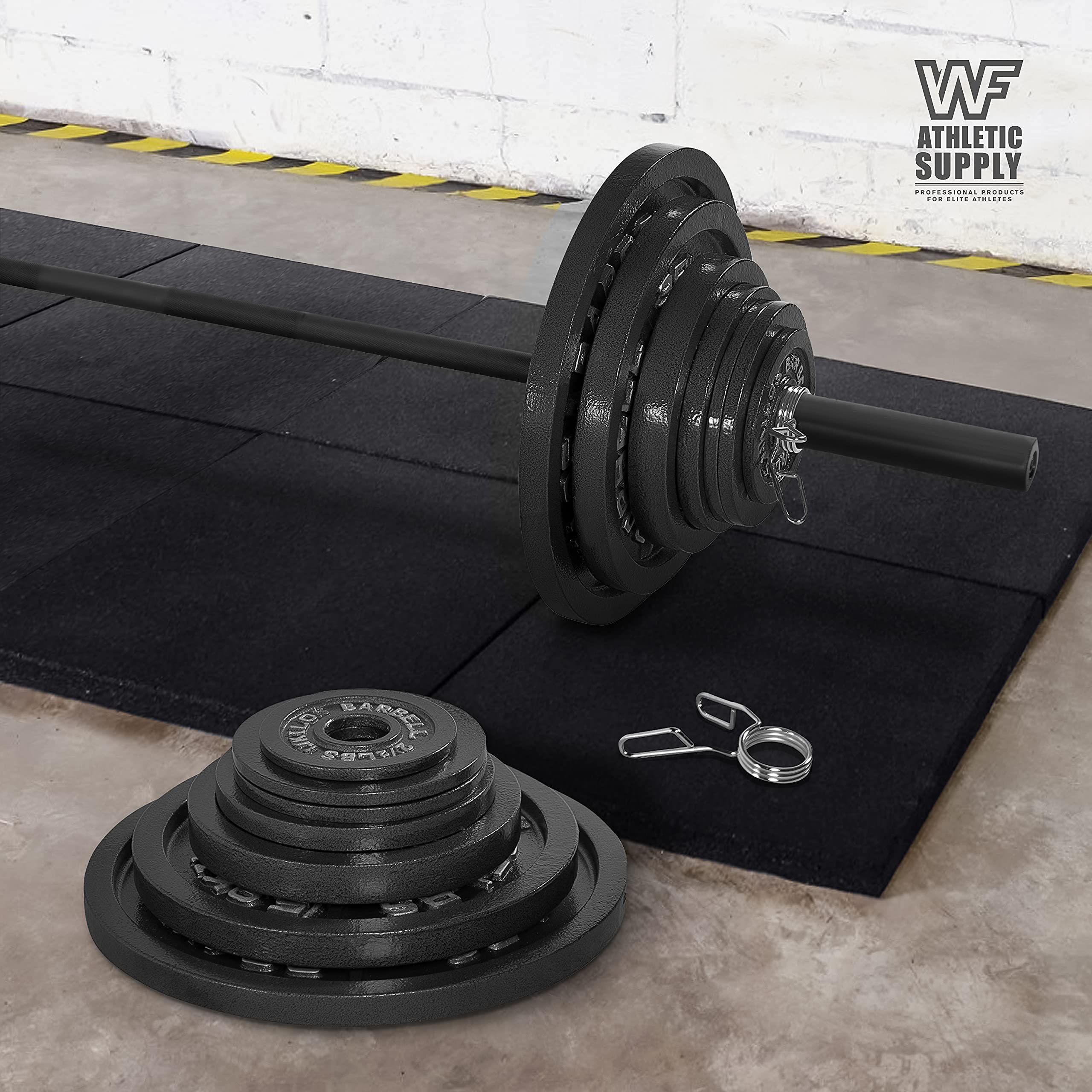 CAPHAUS 2-Inch Olympic Weight Plates - Solid Cast Iron Barbell Plates for Strength Training, Weightlifting, Bodybuilding & Powerlifting - Perfect for Home Gyms, CrossFit & Commercial Fitness Centers