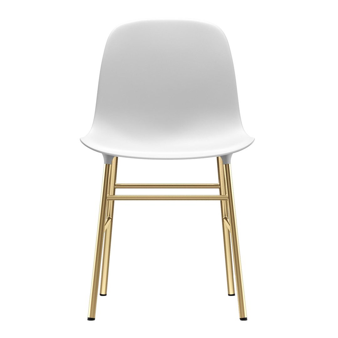 Modern Form Chair with Sturdy Metal Legs - Ergonomic Design for Home, Office & Dining Room Comfort