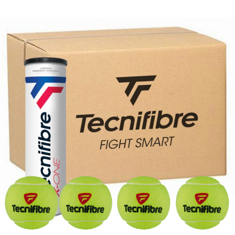 Tecnifibre X One 4 Ball Carton - 36 Cans of Premium Tennis Balls for Professional Training & Match Play