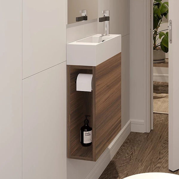 ADP Allie Wall-Mounted Compact Bathroom Vanity 450mm - Space-Saving Modern Design for Small Bathrooms & Powder Rooms