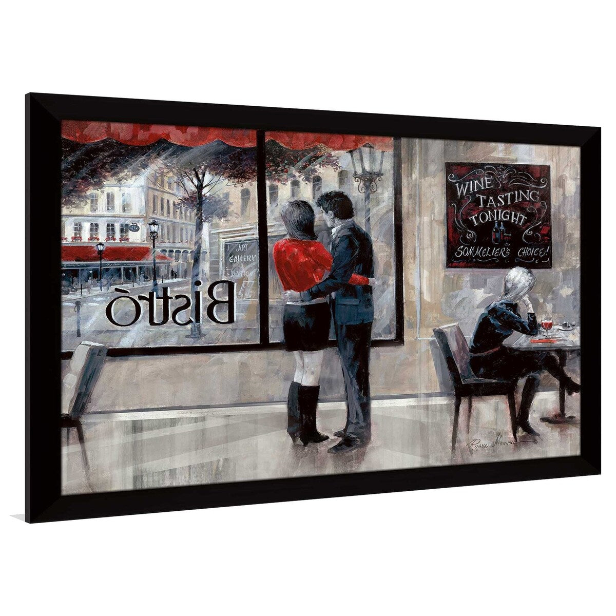 Bistro Romance by Ruane Manning - Premium Acrylic Wall Art Print - Perfect for Dining Room, Kitchen Decor & Home Office Aesthetic