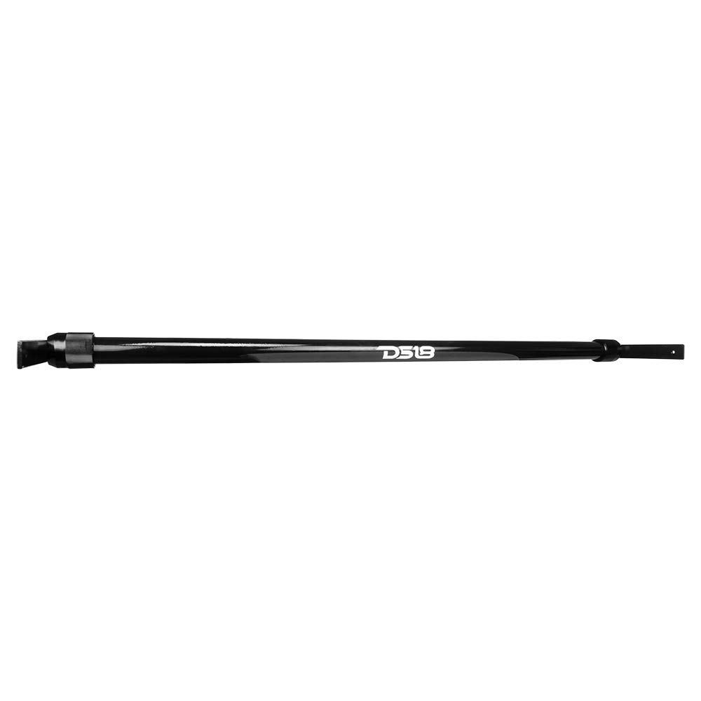 DS18 JT-Tube/BK JT Mounting Tube with Adjustable Mobile Clamps - Universal Roll Bar & Cage Mount for Off-Road, Racing & Marine Applications (Black) - Heavy-Duty for Light Bars, Antennas & Accessories