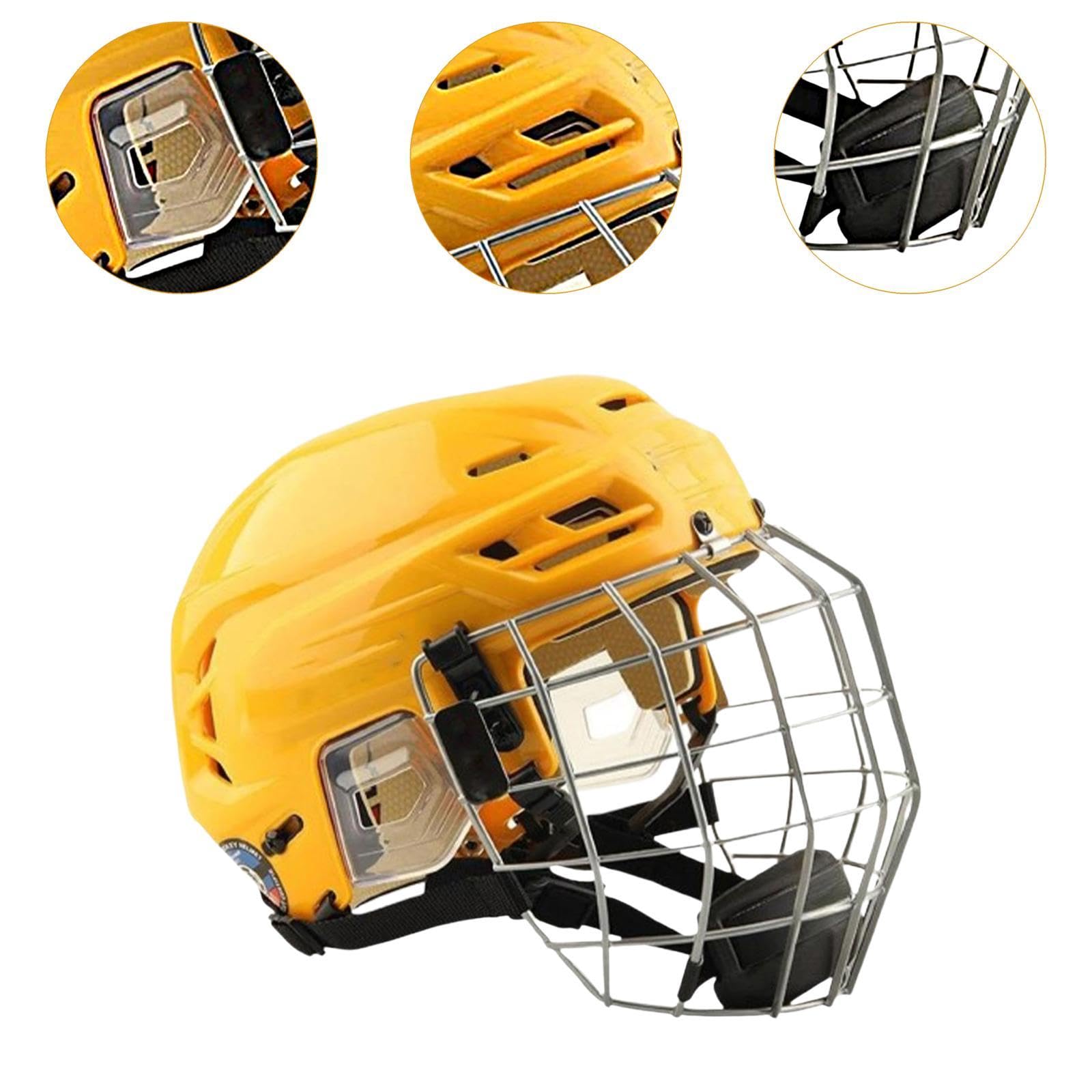Adjustable Breathable Ice Hockey Helmet with Cage - Protective Headgear for Speed Skating, Training & Games | Perfect for Hockey Practice & Winter Sports Safety