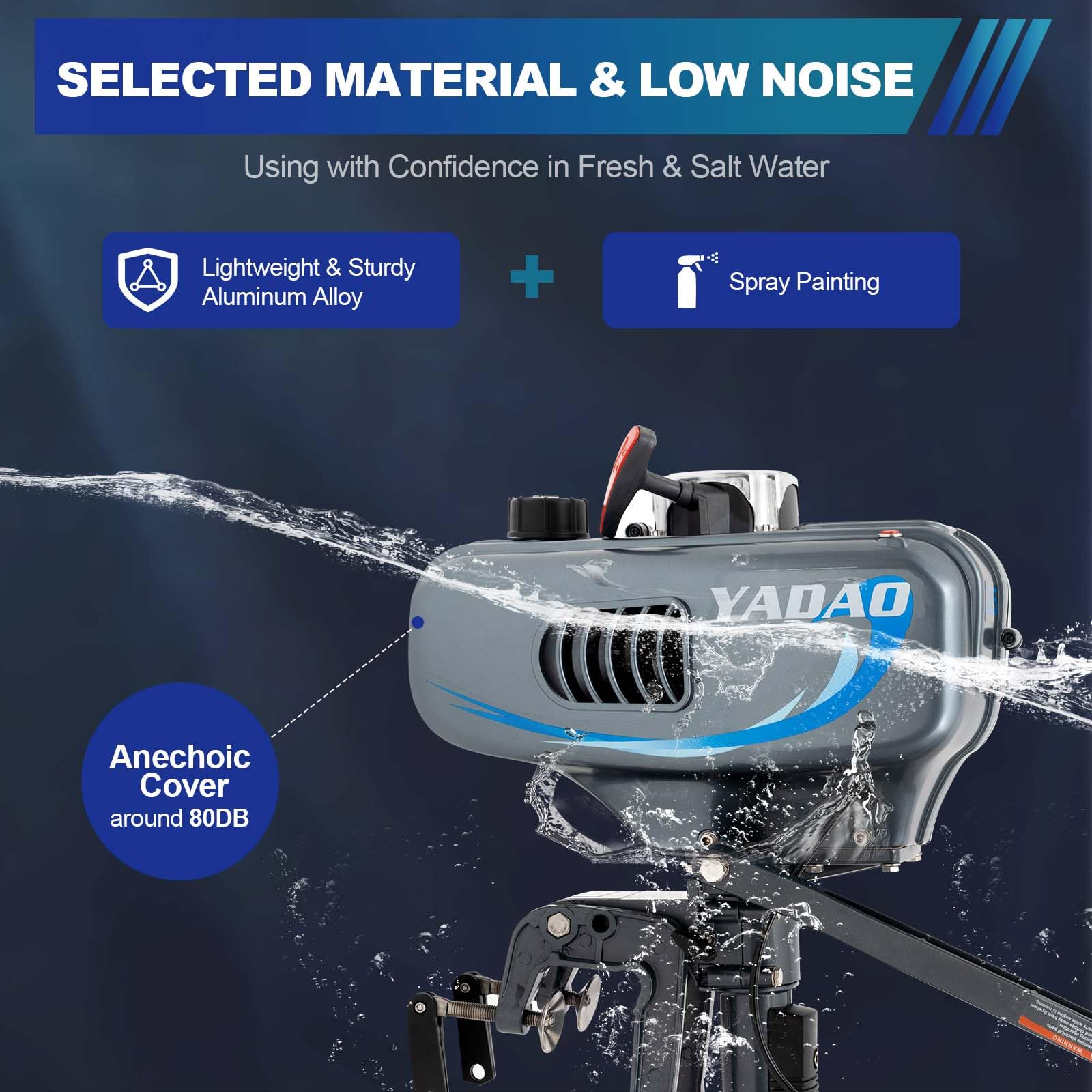 3.5HP 2 Stroke Outboard Boat Motor - TBVECHI Lightweight Marine Engine with CDI Ignition & Water Cooling System - Perfect for Fishing Boats, Small Watercraft & Recreational Boating