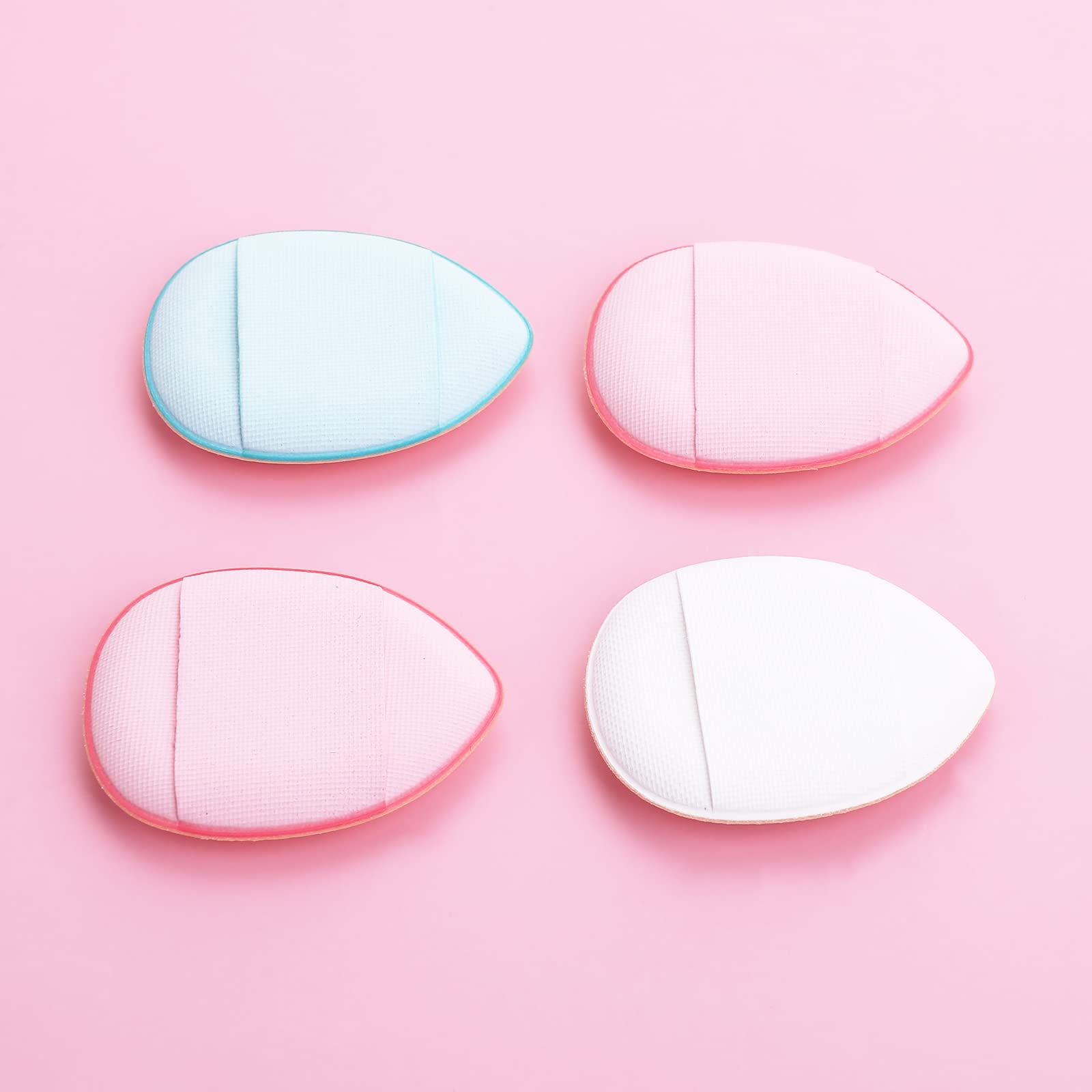 12-Piece Sibba Sponge Powder Puffs with Finger Holder Strap - Mini Beauty Blender for Liquid Foundation, Face & Eye Makeup - Wet/Dry Cosmetic Tools for Halloween, Festival & Daily Makeup Application