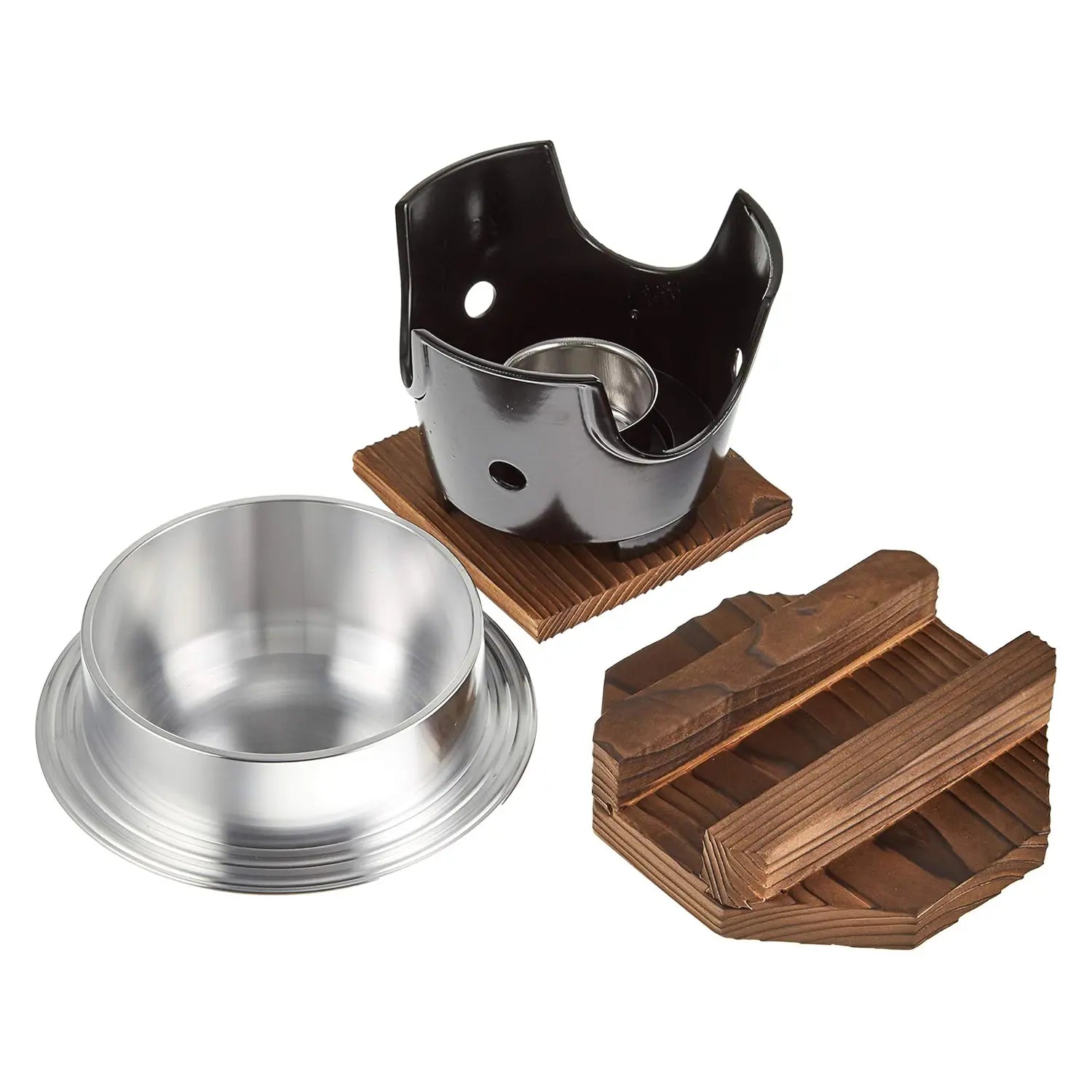 Premium EBM Aluminum Shallow Kamameshi Rice Pot Set - Japanese Donabe Style for Stovetop Cooking, Perfect for Rice, Stews & One-Pot Meals at Home or Camping