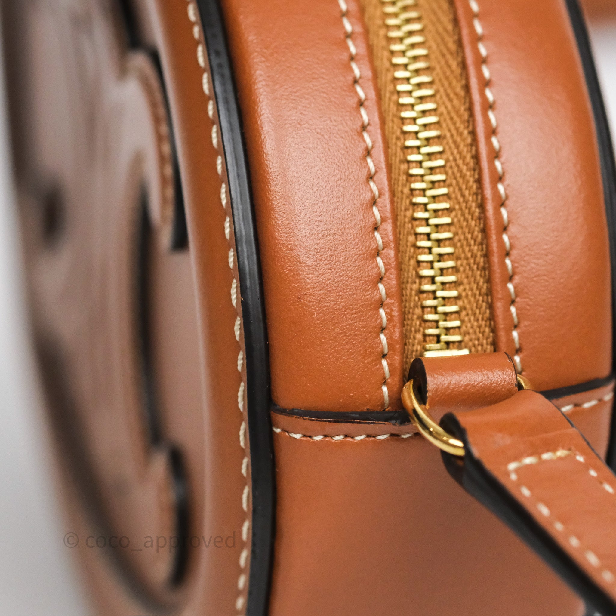 Celine Oval Bag in Triomphe Tan Calfskin Leather - Luxury Crossbody Purse for Women, Perfect for Work, Travel & Evening Events