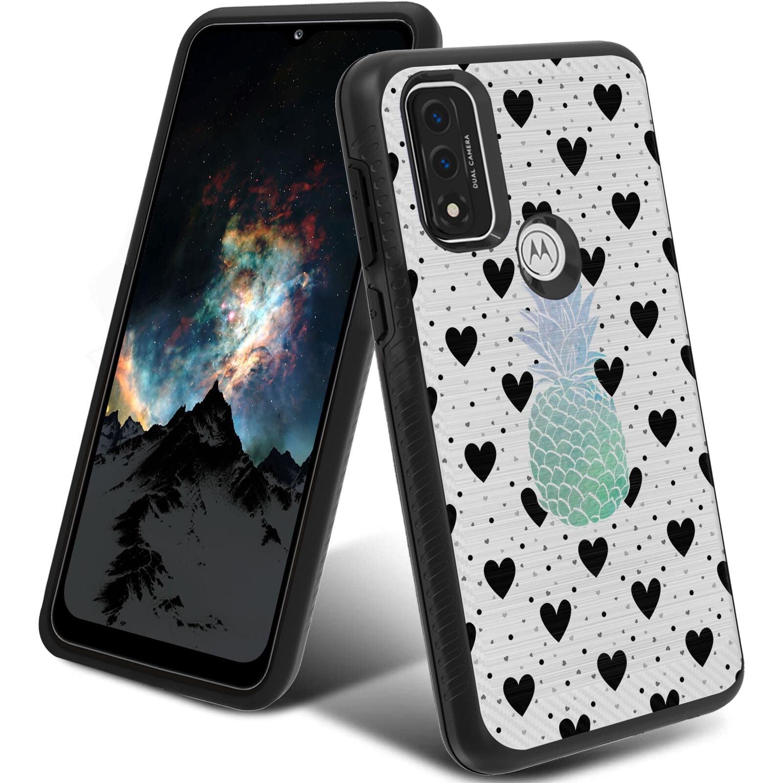 Shockproof Hybrid TPU Case for Motorola Edge Plus 2022/Moto Edge+ (2022)/Edge 30 Pro - Pineapple Design with Dual Layer Protection | Perfect for Outdoor Activities, Travel & Daily Use