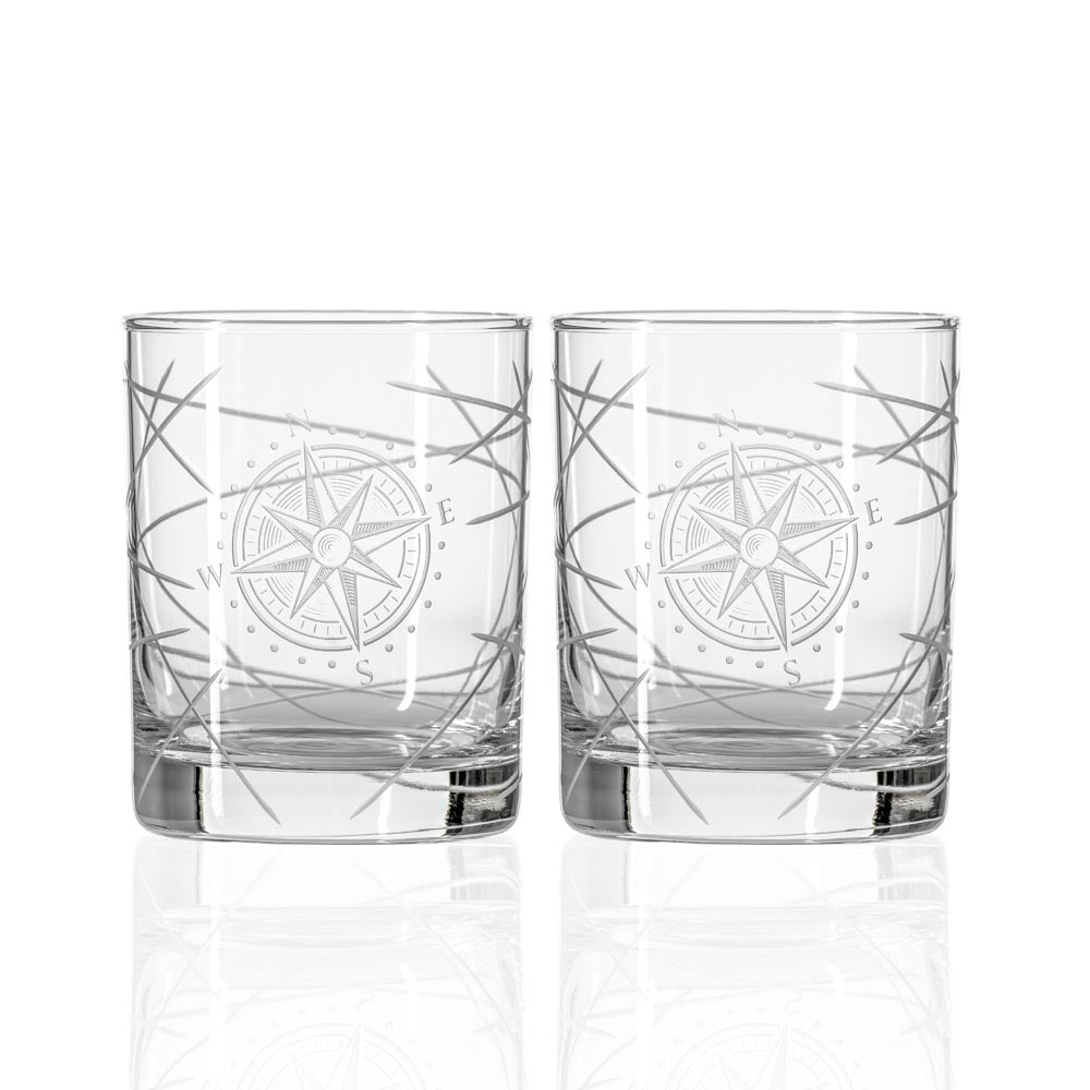 Premium 13oz Double Old Fashioned Whiskey Glasses Set of 2 - Heavy Base Crystal Clear Barware for Bourbon, Scotch & Cocktails - Perfect for Home Bars, Gifts & Entertaining