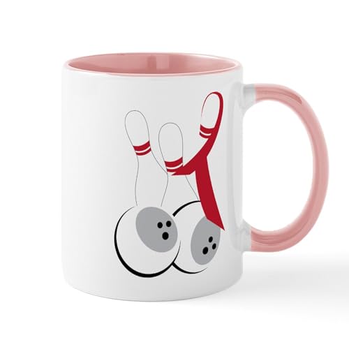 White/Pink Inside - Bowling Mug