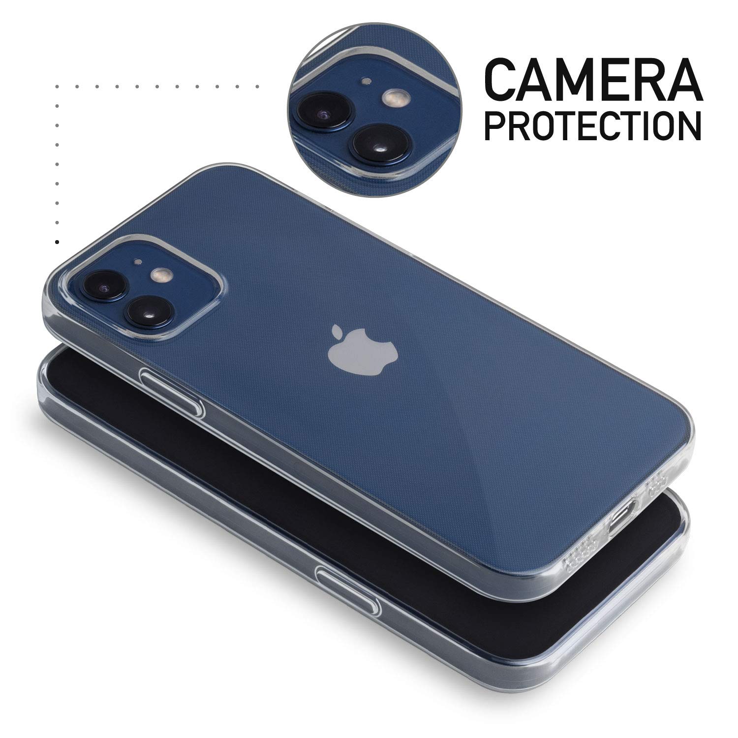 Totallee Ultra Slim Clear iPhone 12 Case (2020) - Thin Minimalist Protective Cover for iPhone 12 - Perfect for Everyday Use & Showcasing Phone Design