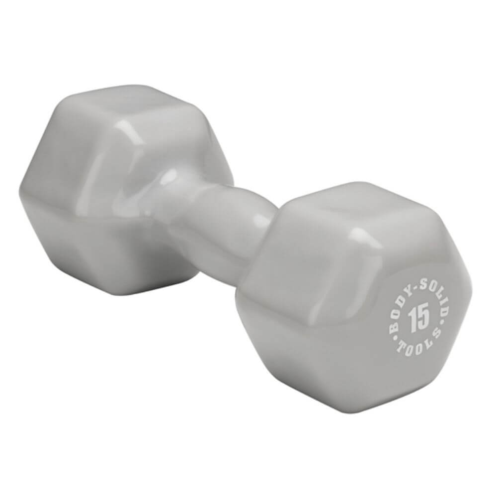 Body Solid BSTVDS Vinyl Dumbbell Set - 5-50 lbs Adjustable Weight Dumbbells for Home Gym, Strength Training & Fitness Workouts | Perfect for Weightlifting, CrossFit & Muscle Building